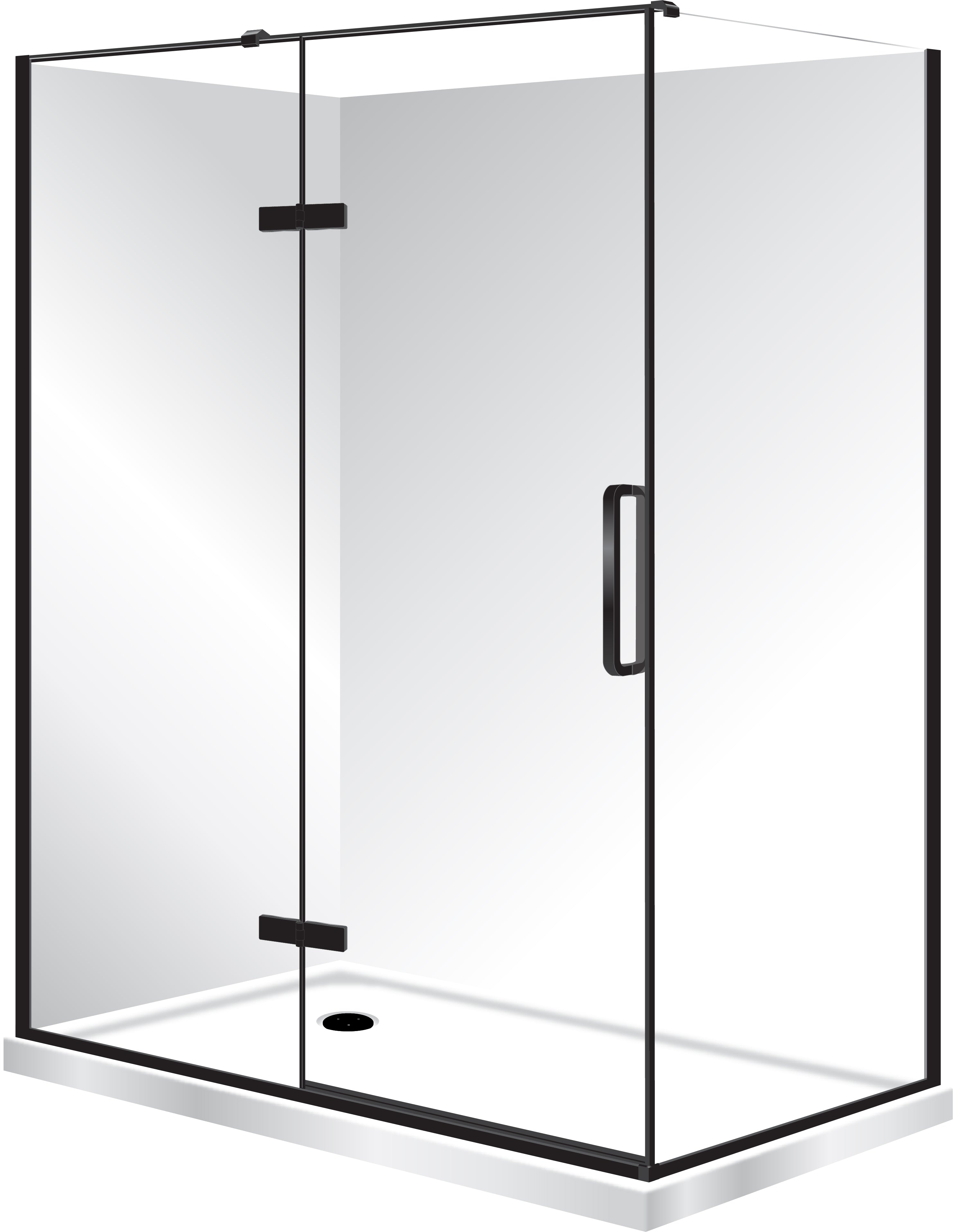 ELITE LUXURY SWING DOOR 2 SIDED SHOWER KITS - 2 COLOURS