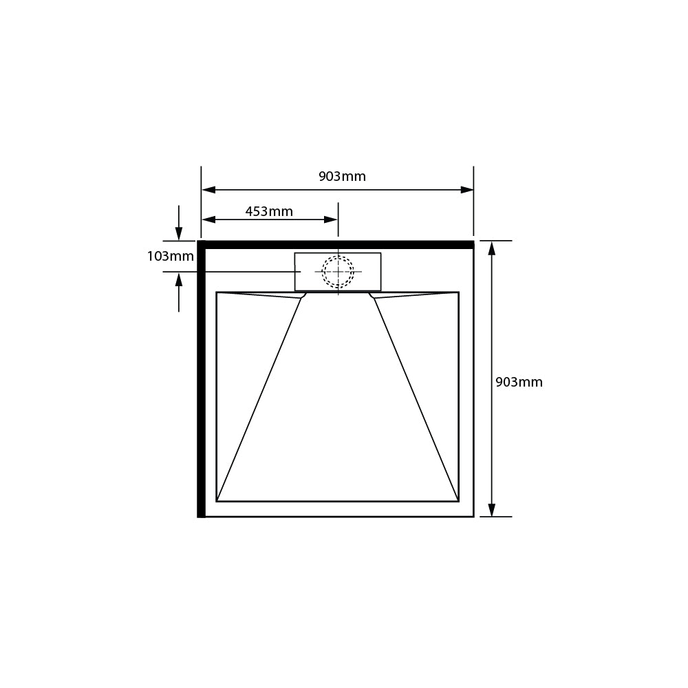 OASIS 2 SIDED SHOWER TRAYS 900 x 900