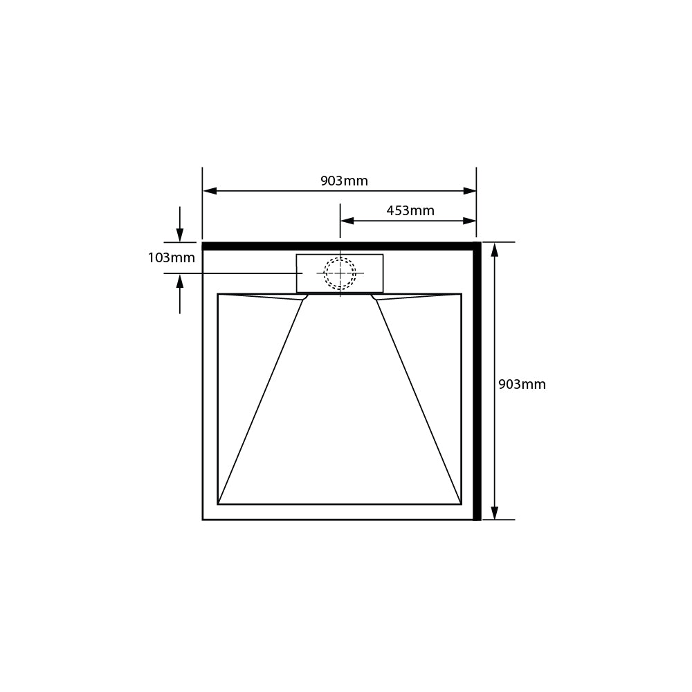 OASIS 2 SIDED SHOWER TRAYS 900 x 900