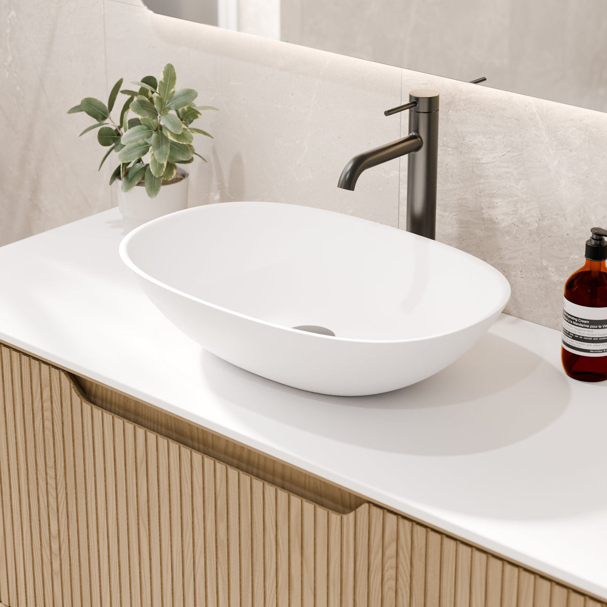 Aria 750 Vanity | Villastone Slab Top