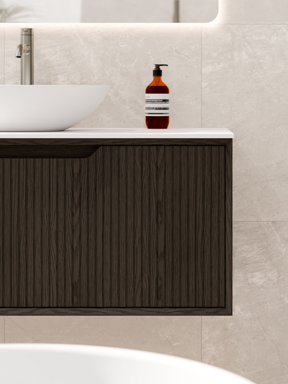 Aria 900 Vanity | Villastone Slab Top