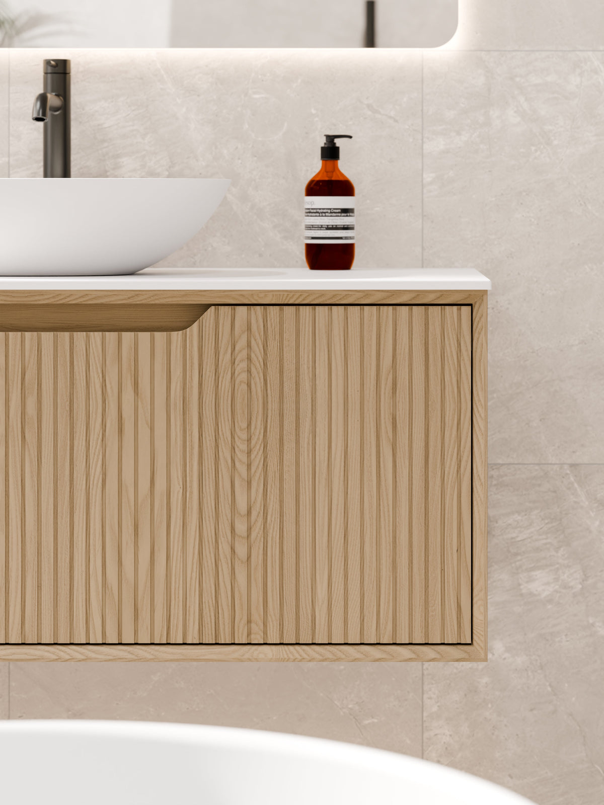 Aria 1800 Vanity | Villastone Slab Top