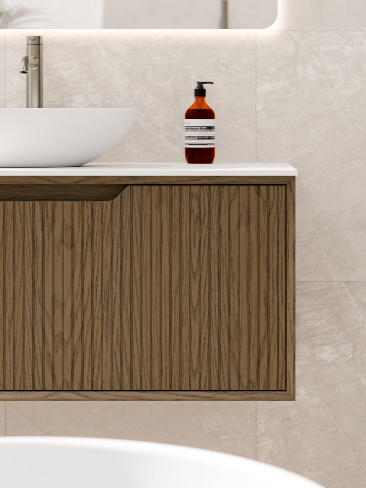 Aria 1500 Vanity | Villastone Slab Top