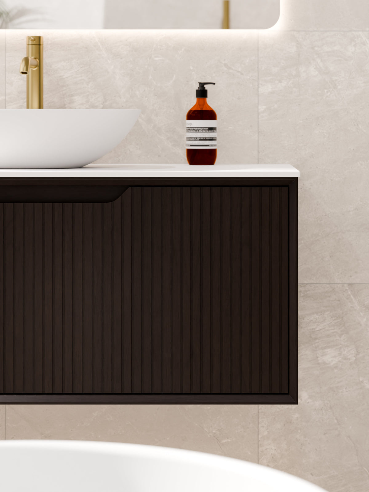 Aria 900 Vanity | Villastone Slab Top