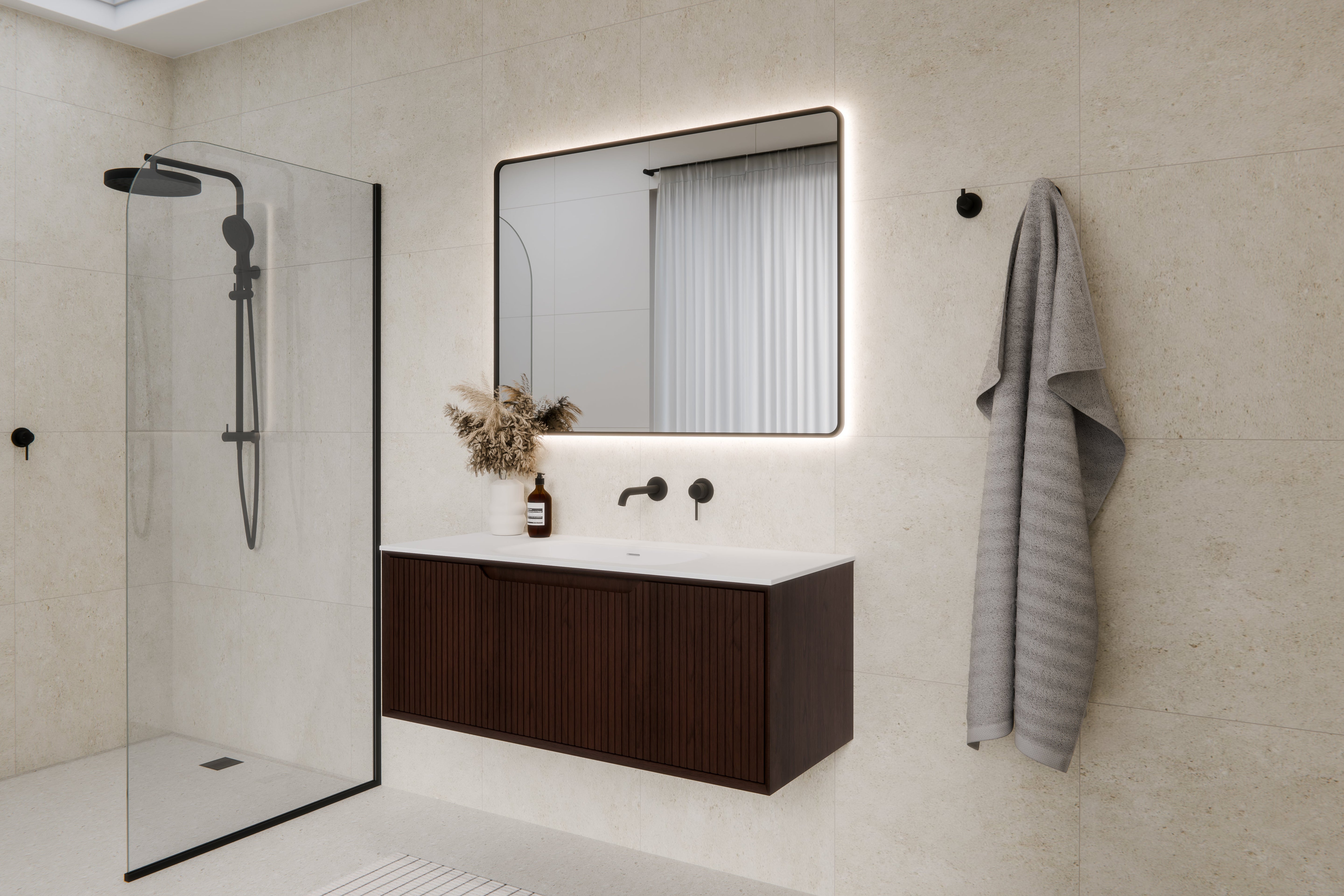 Code Aria 1200 Wall Hung Vanity | Inset Basin