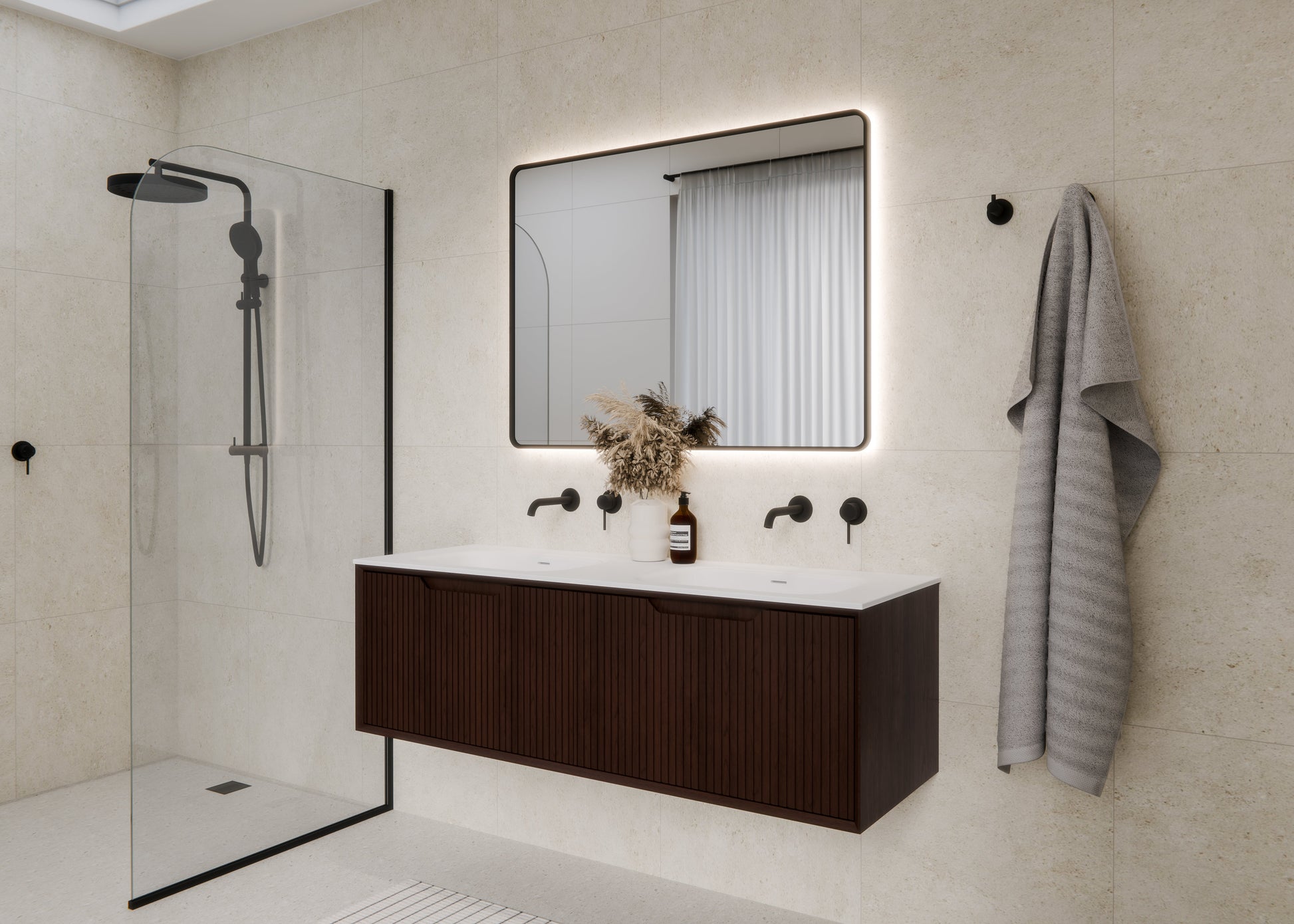 Code Aria 1500 Wall Hung Vanity | Double Inset Basin