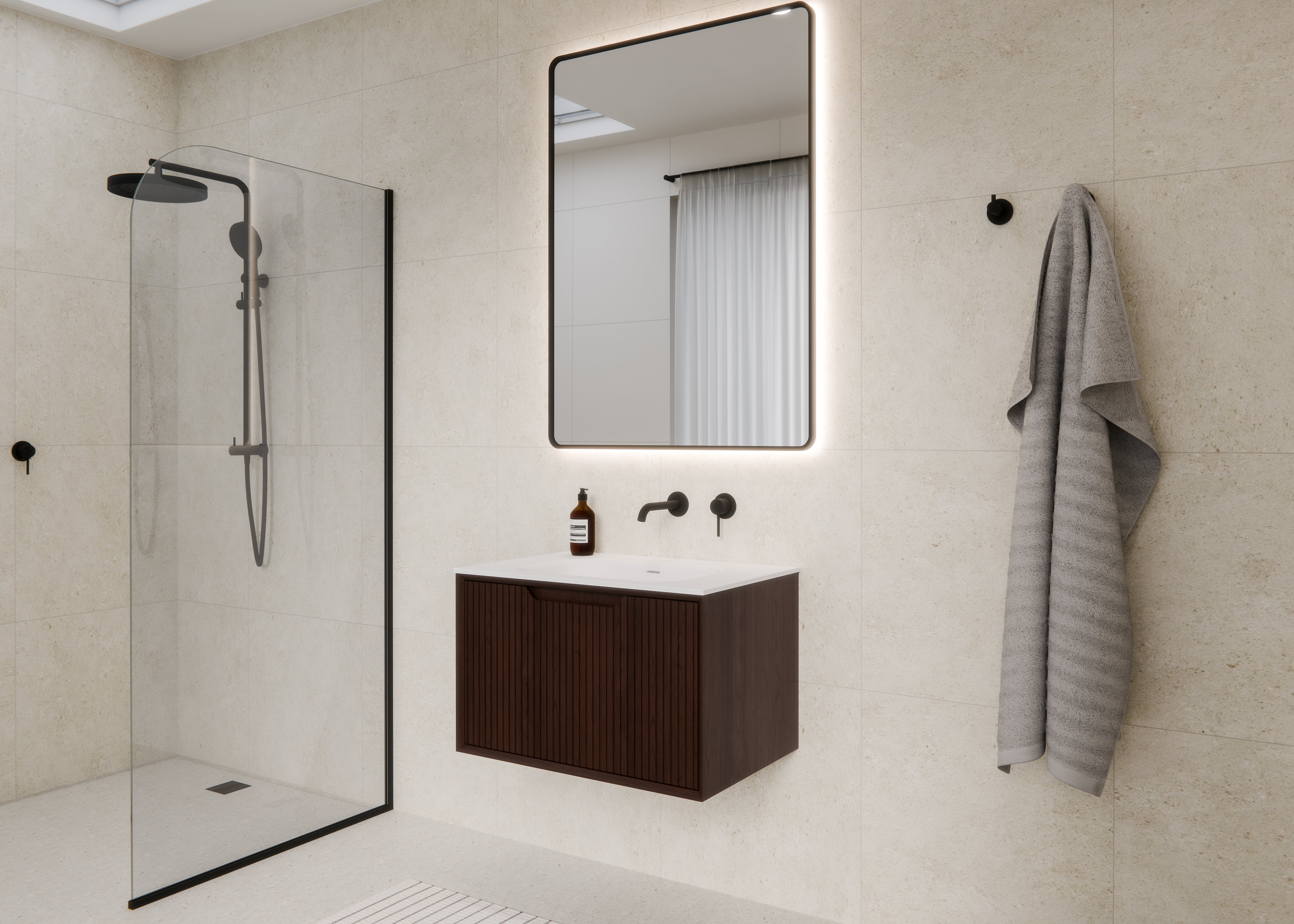 Code Aria 750 Wall Hung Vanity | Inset Basin