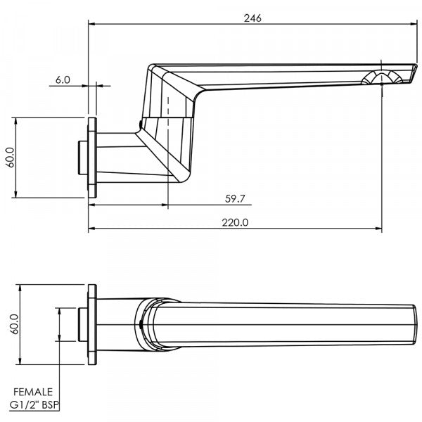 FELTON AXISS II SWIVEL BATH SPOUT - 2 COLOURS