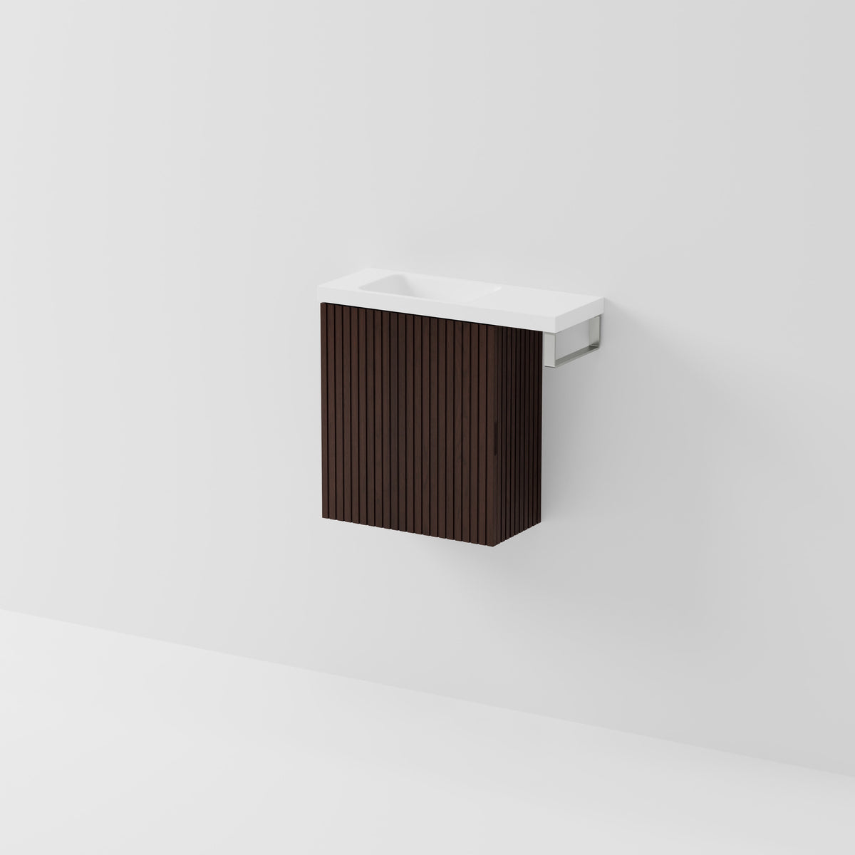 Aria 450 WC Vanity with Offset 600 Basin & Towel Rail