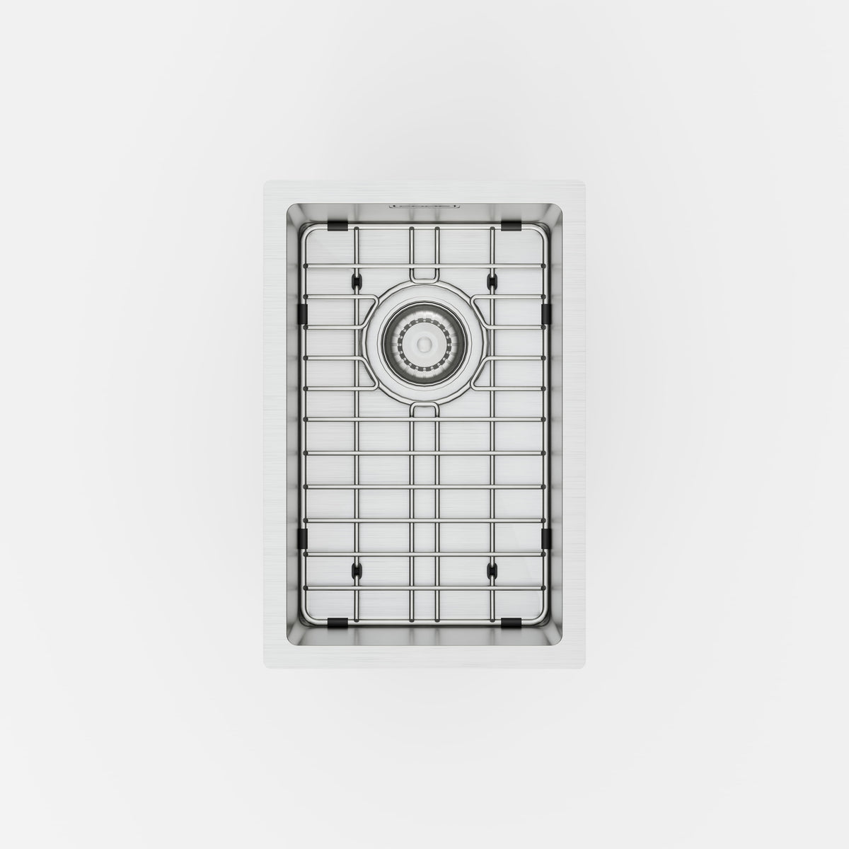 Aspen 250 small stainless steel prep sink in gunmetal finish