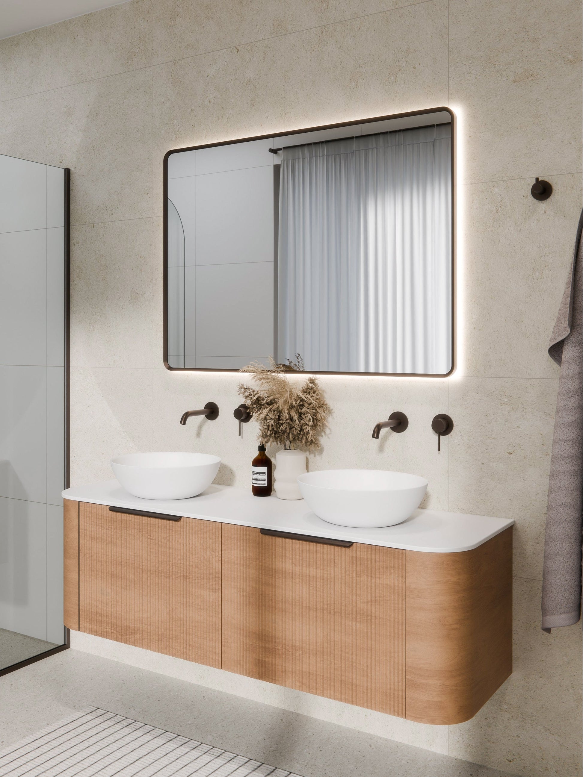 Code Aura Rectangle 1500 x 850 LED Mirror