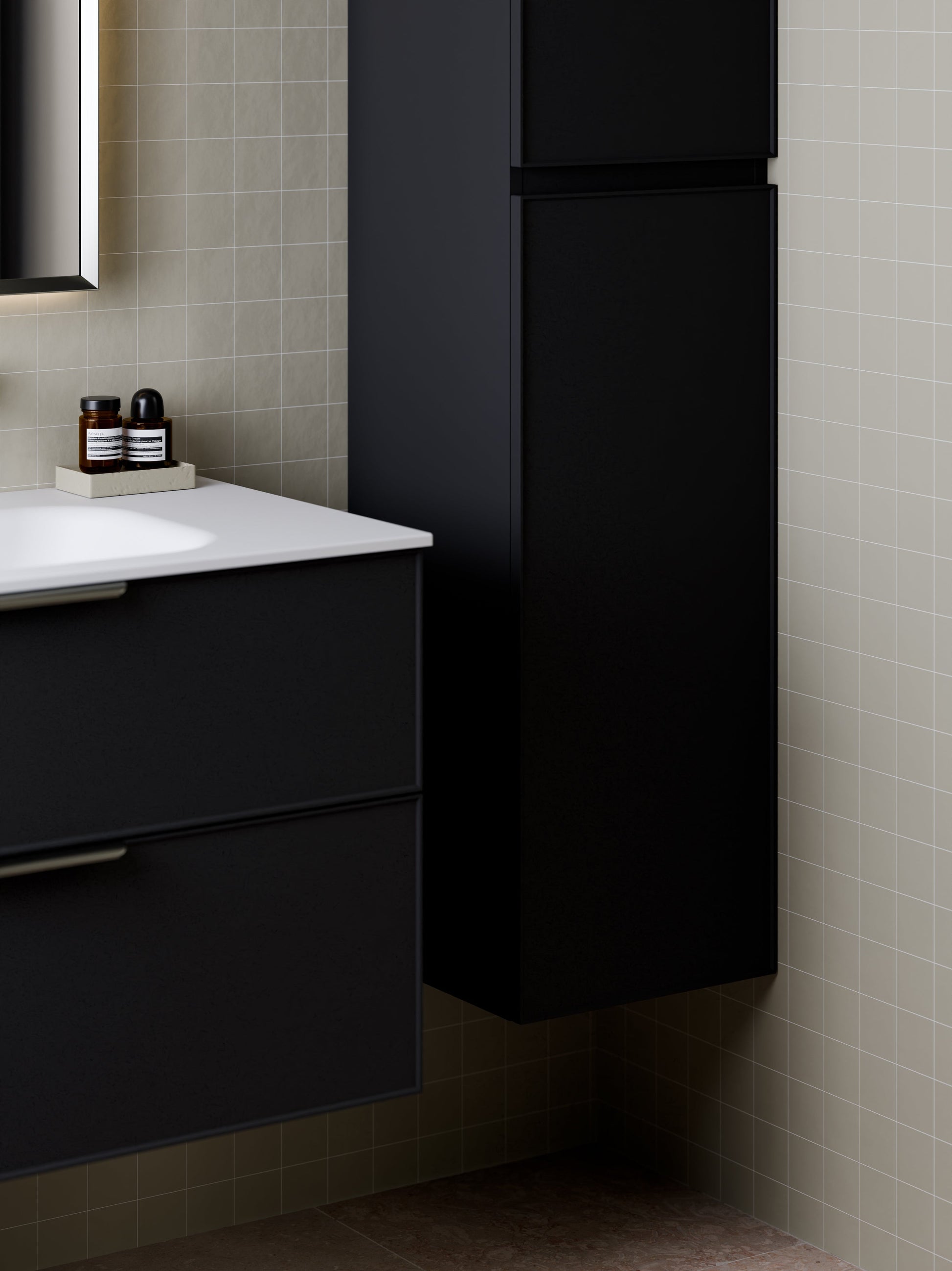 Lineare Tall Bathroom Cabinet | Axel Front