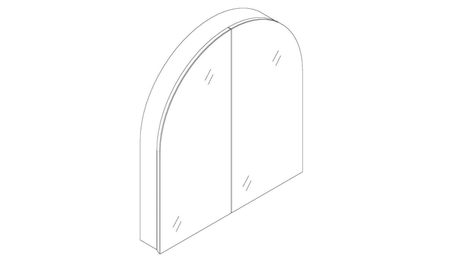 Code Neo Arch 850 Mirror Cabinet | Matte White