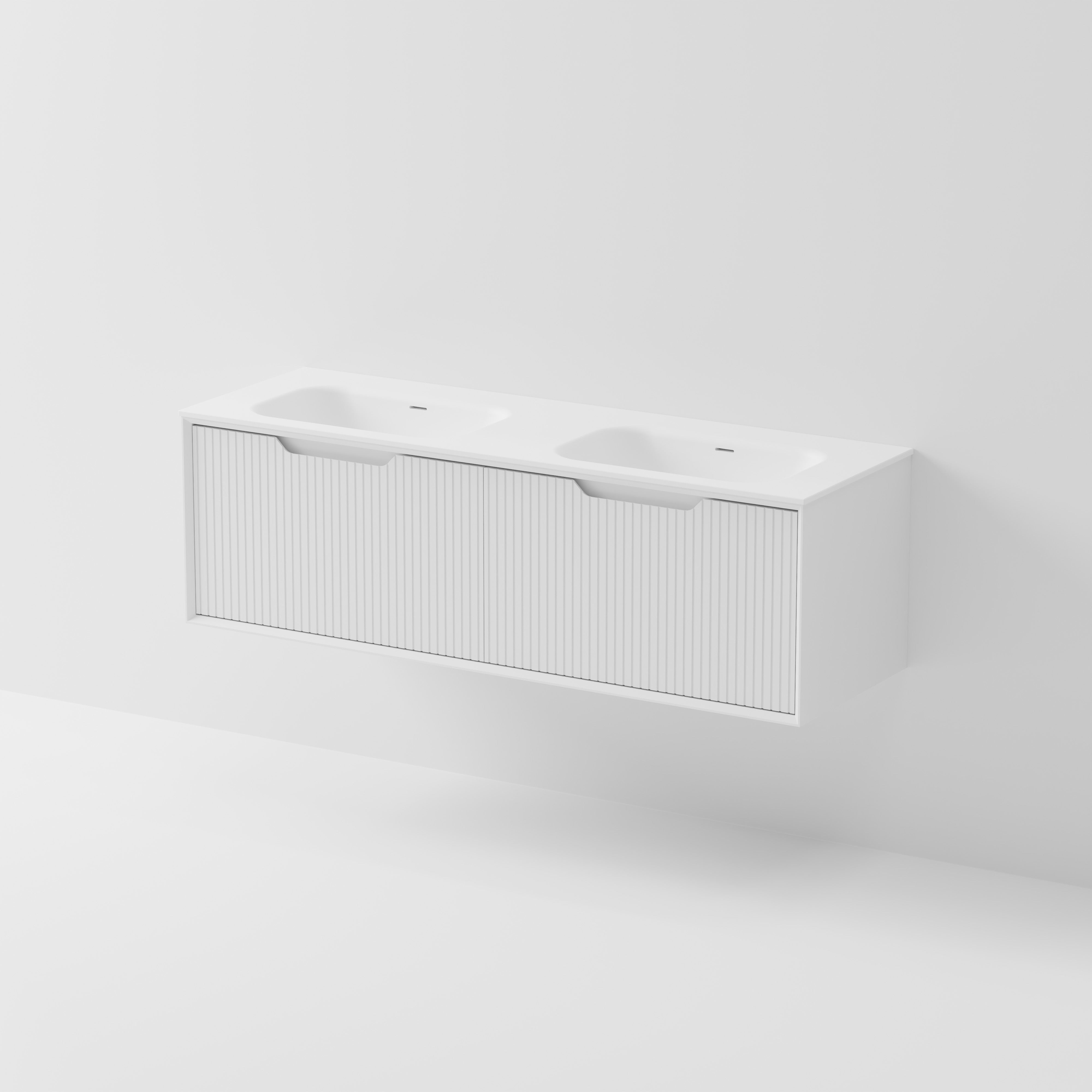 Code Aria 1500 Wall Hung Vanity | Double Inset Basin