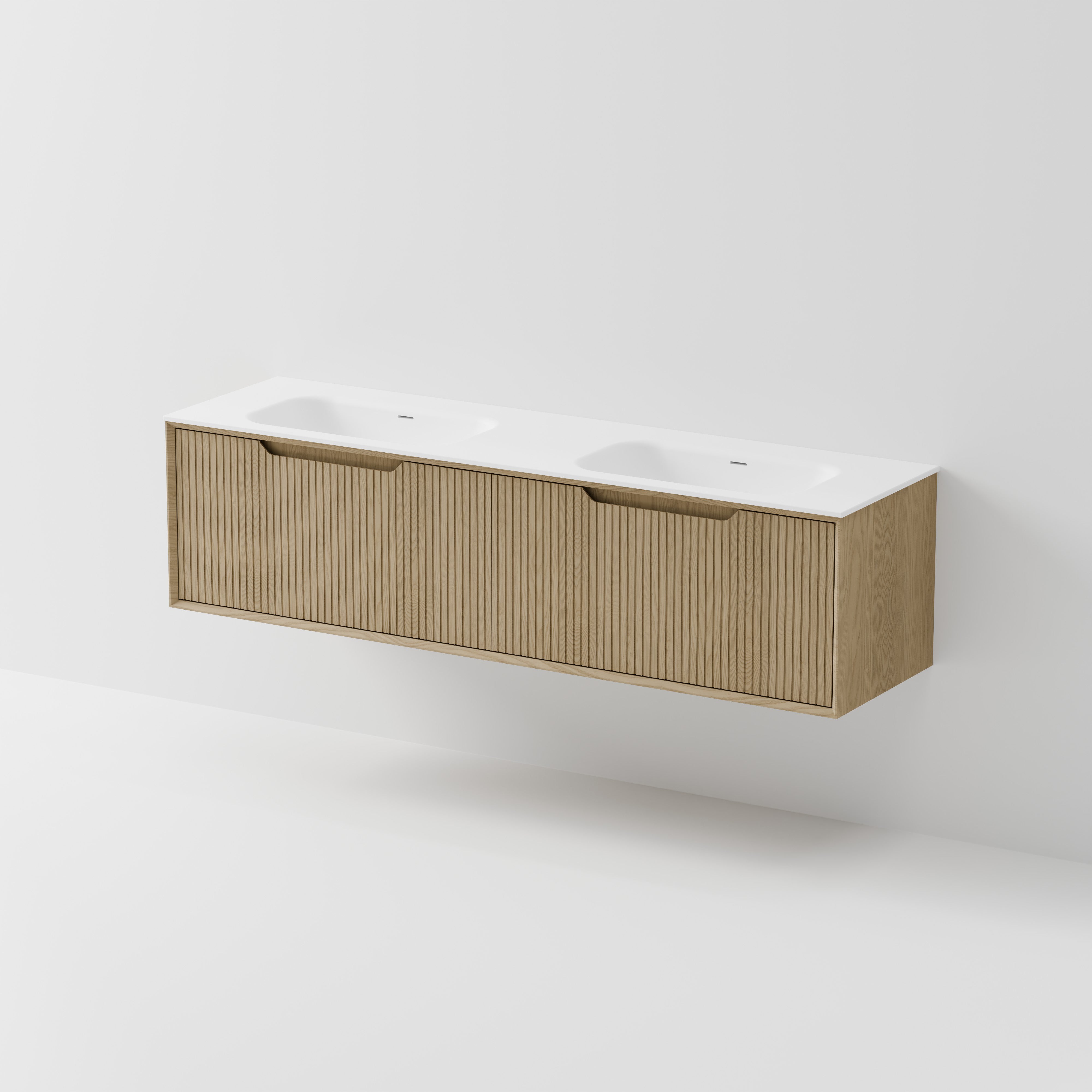 Code Aria 1800 Wall Hung Vanity | Double Inset Basin