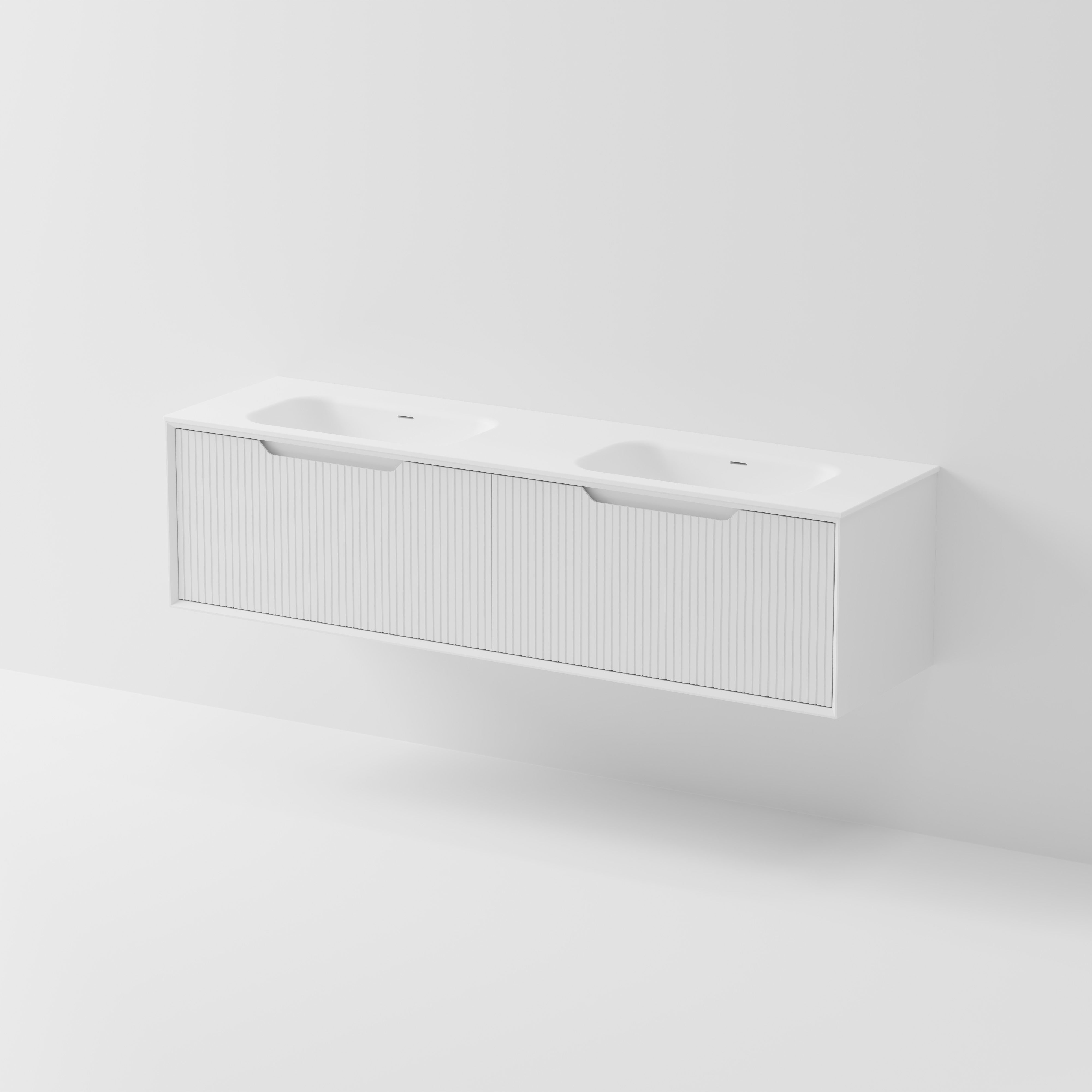 Code Aria 1800 Wall Hung Vanity | Double Inset Basin