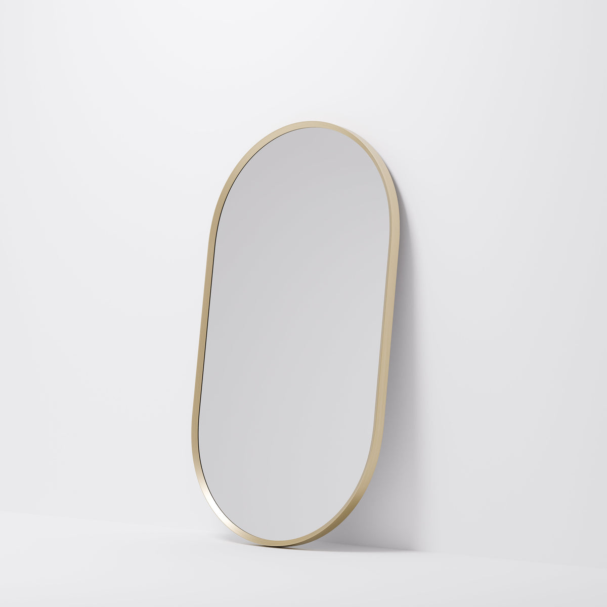 Aspect 500 x 1050mm oval framed bathroom mirror