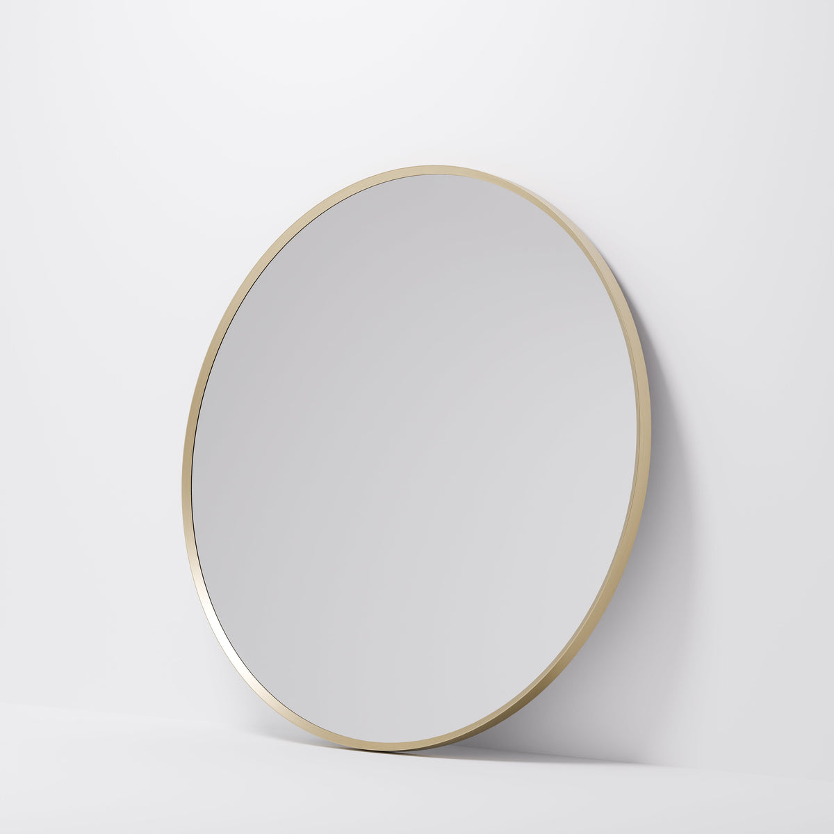 Aspect 1050mm large round framed mirror with metal frame