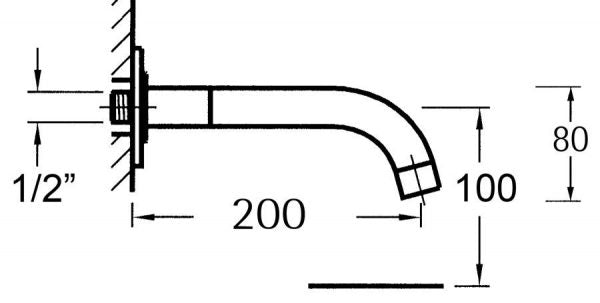 CODE ASPEN BATH SPOUT BRUSHED NICKEL