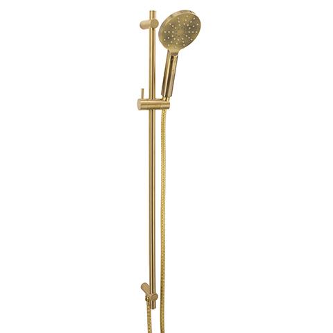 WATERWARE SCARAB SLIDE SHOWER 3 FUNCTION HANDSHOWER BRUSHED BRASS