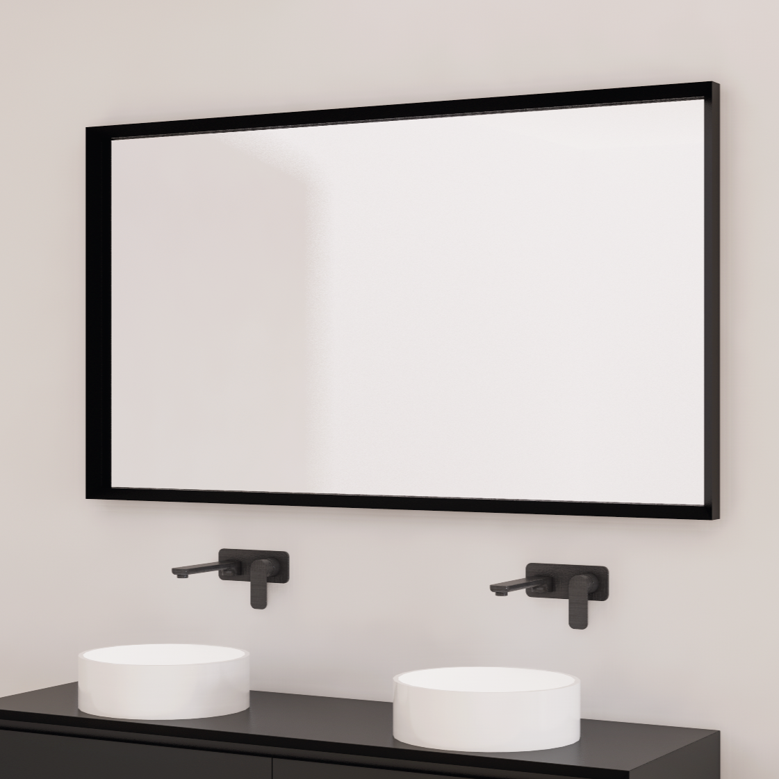 CODE FORM 1490 FRAMED MIRROR - MATTE WHITE