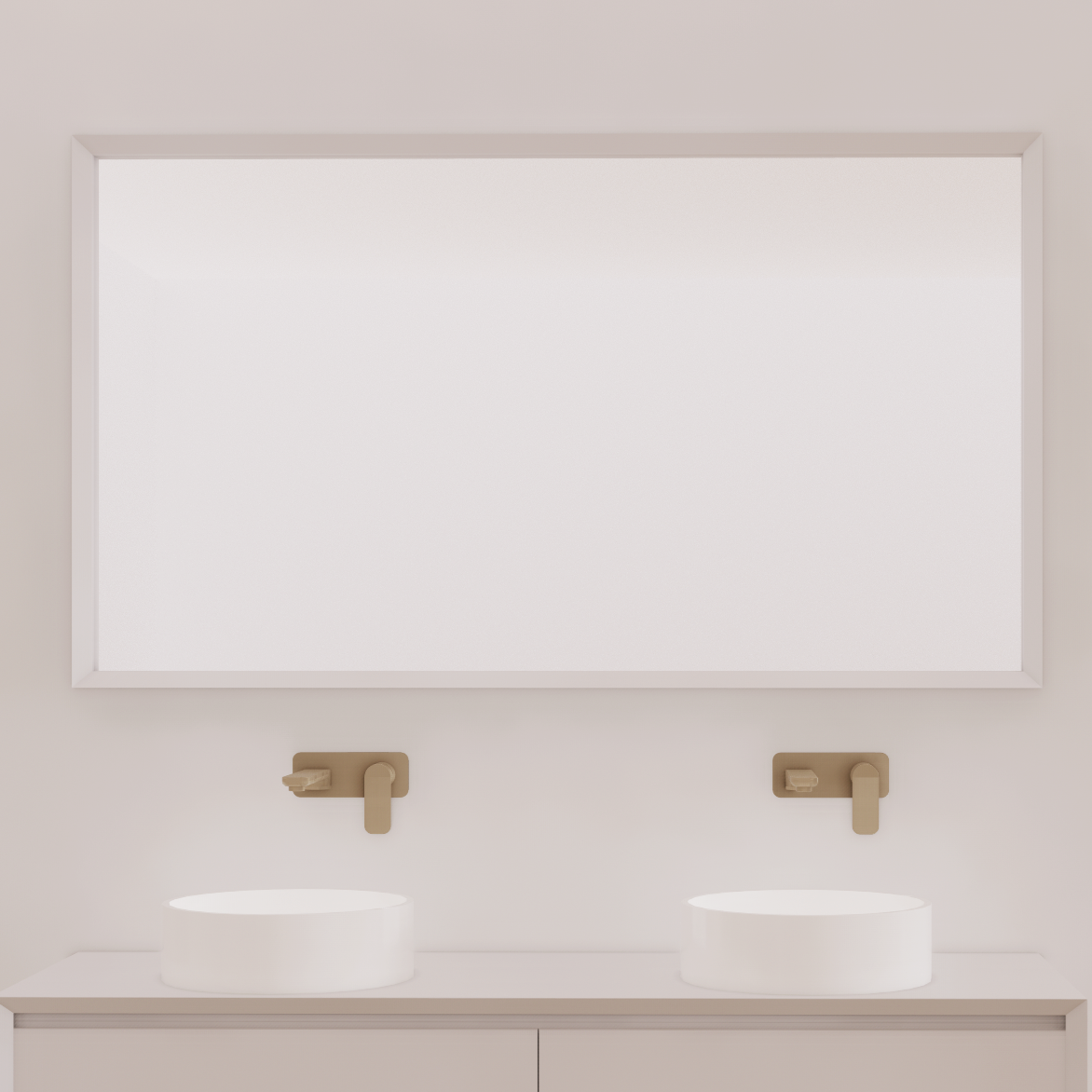 CODE FORM 1490 FRAMED MIRROR - MATTE WHITE