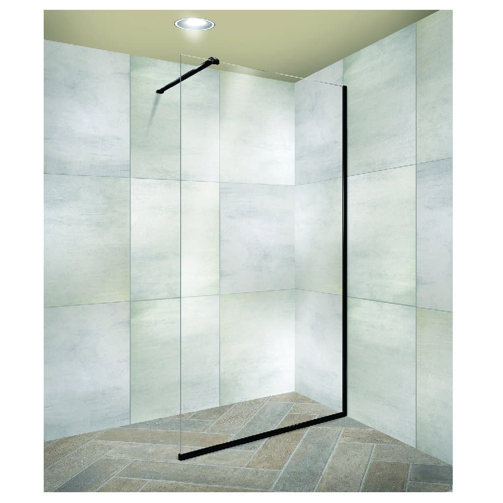 FRAMELESS GLASS WALK IN PANEL - 2 COLOURS