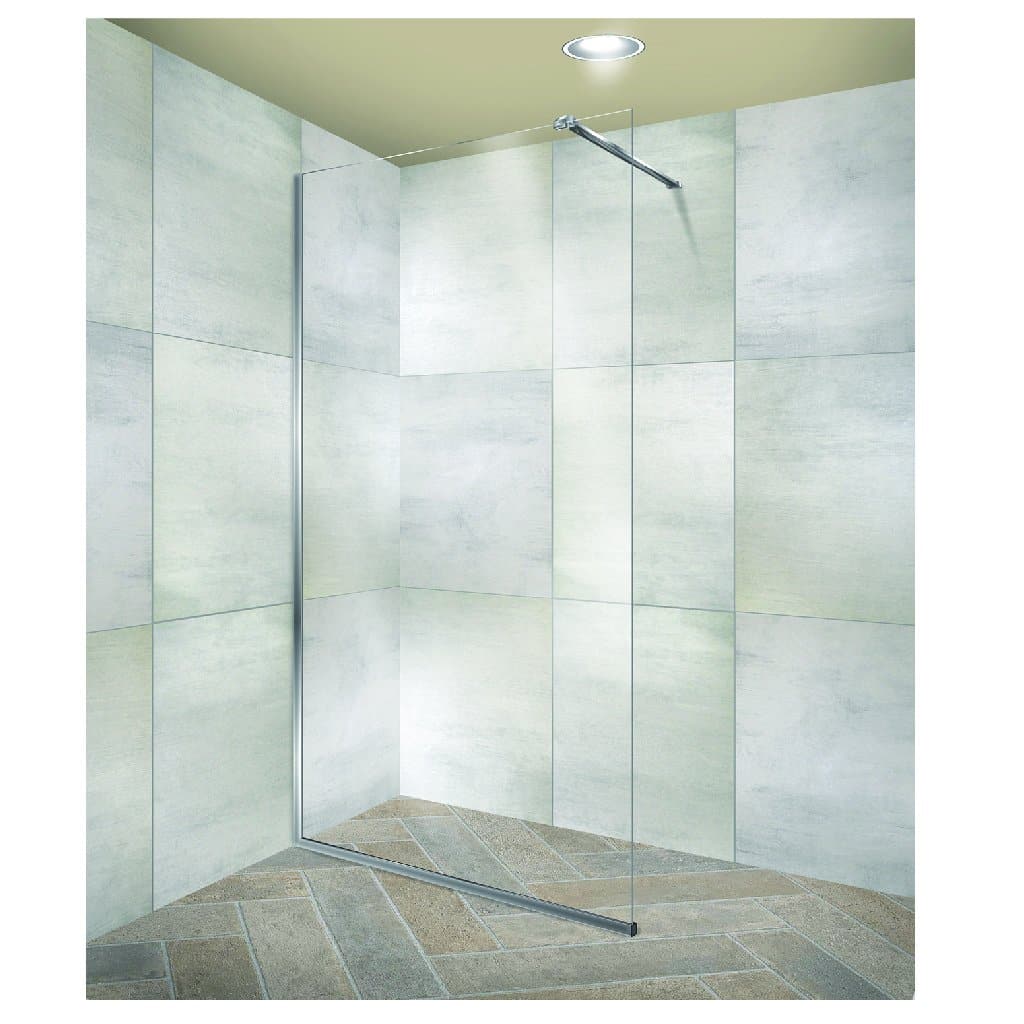 FRAMELESS GLASS WALK IN PANEL - 2 COLOURS