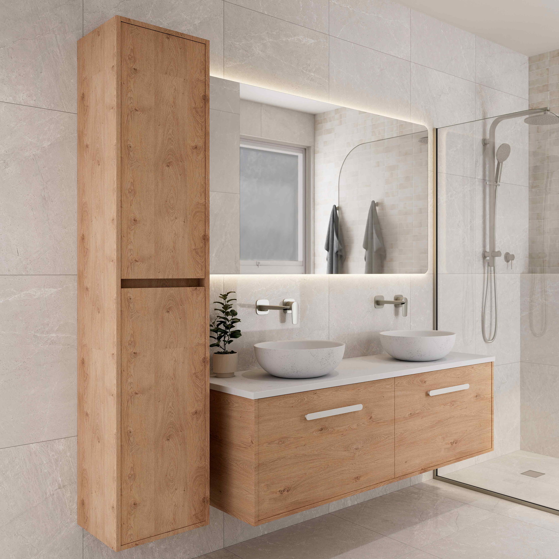 Hako Tall Bathroom Storage Cabinet