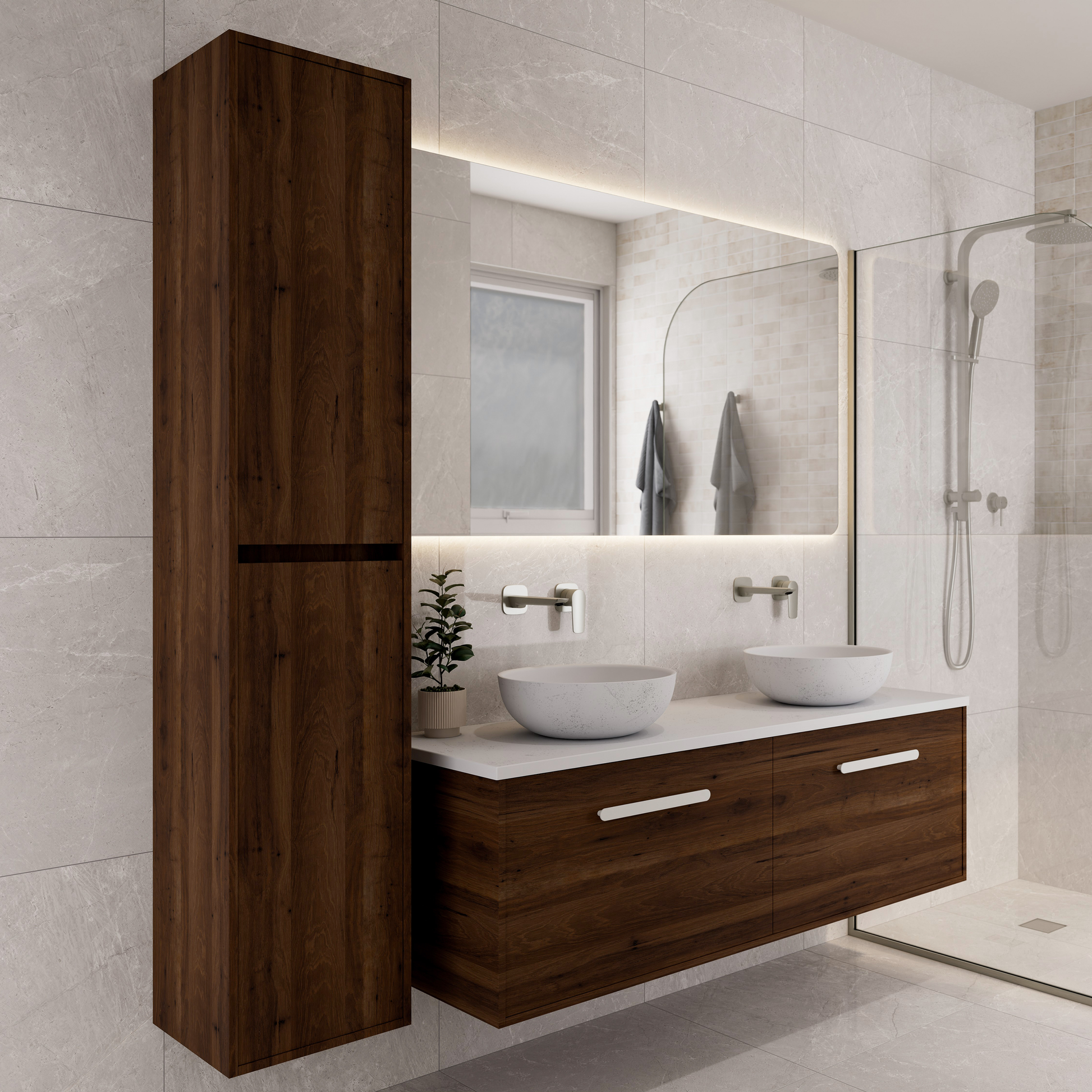 Hako Tall Bathroom Storage Cabinet