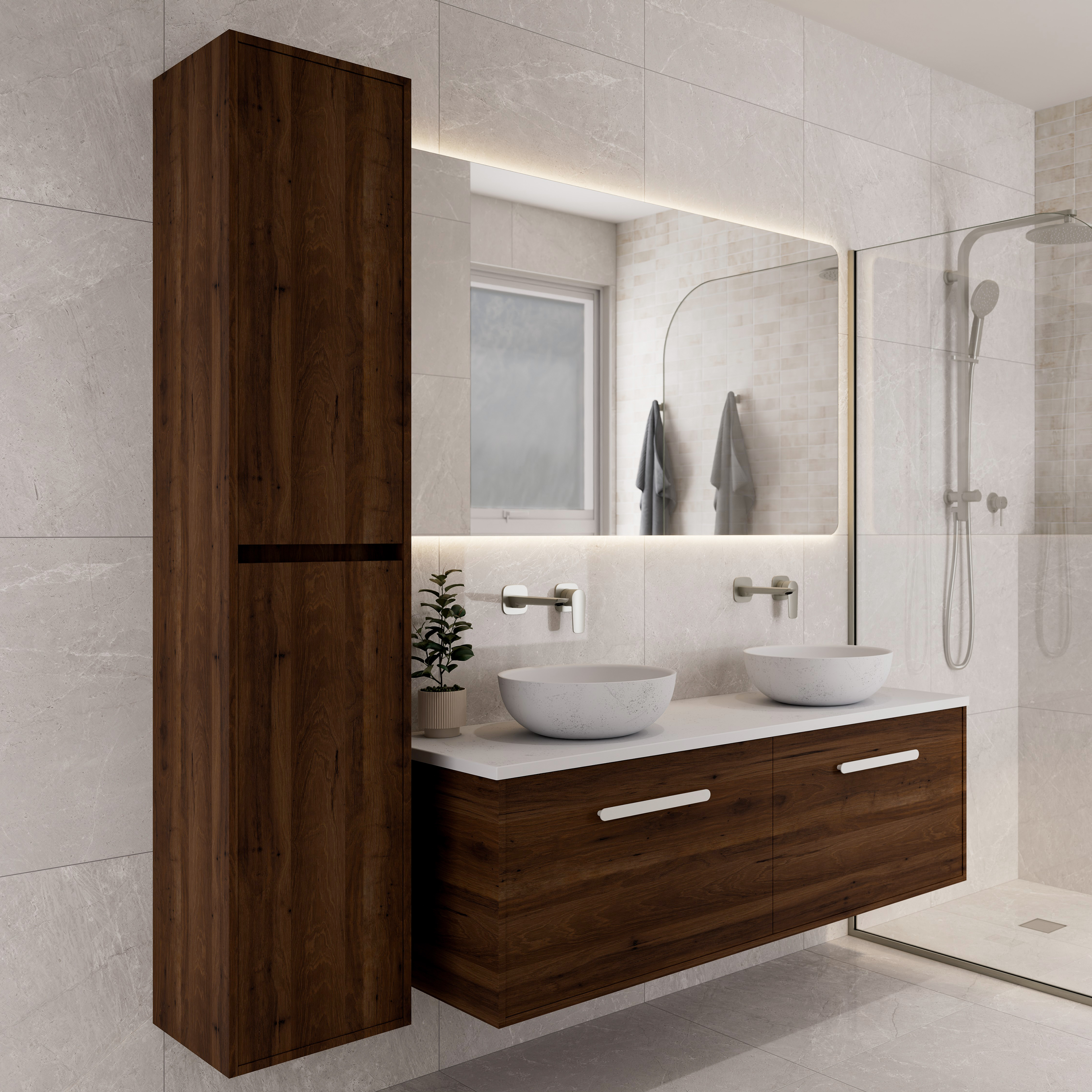 Hako Tall Bathroom Storage Cabinet