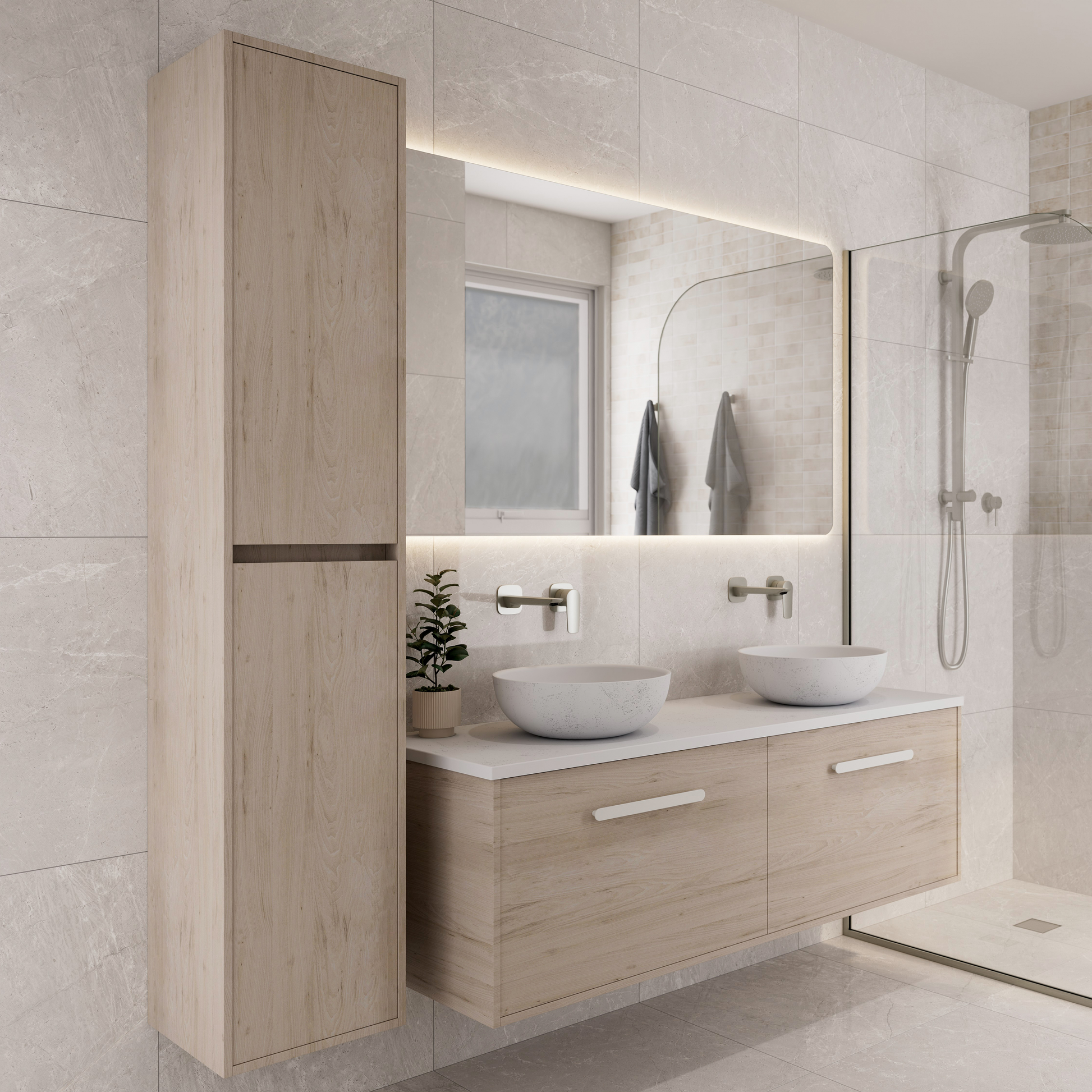 Hako Tall Bathroom Storage Cabinet
