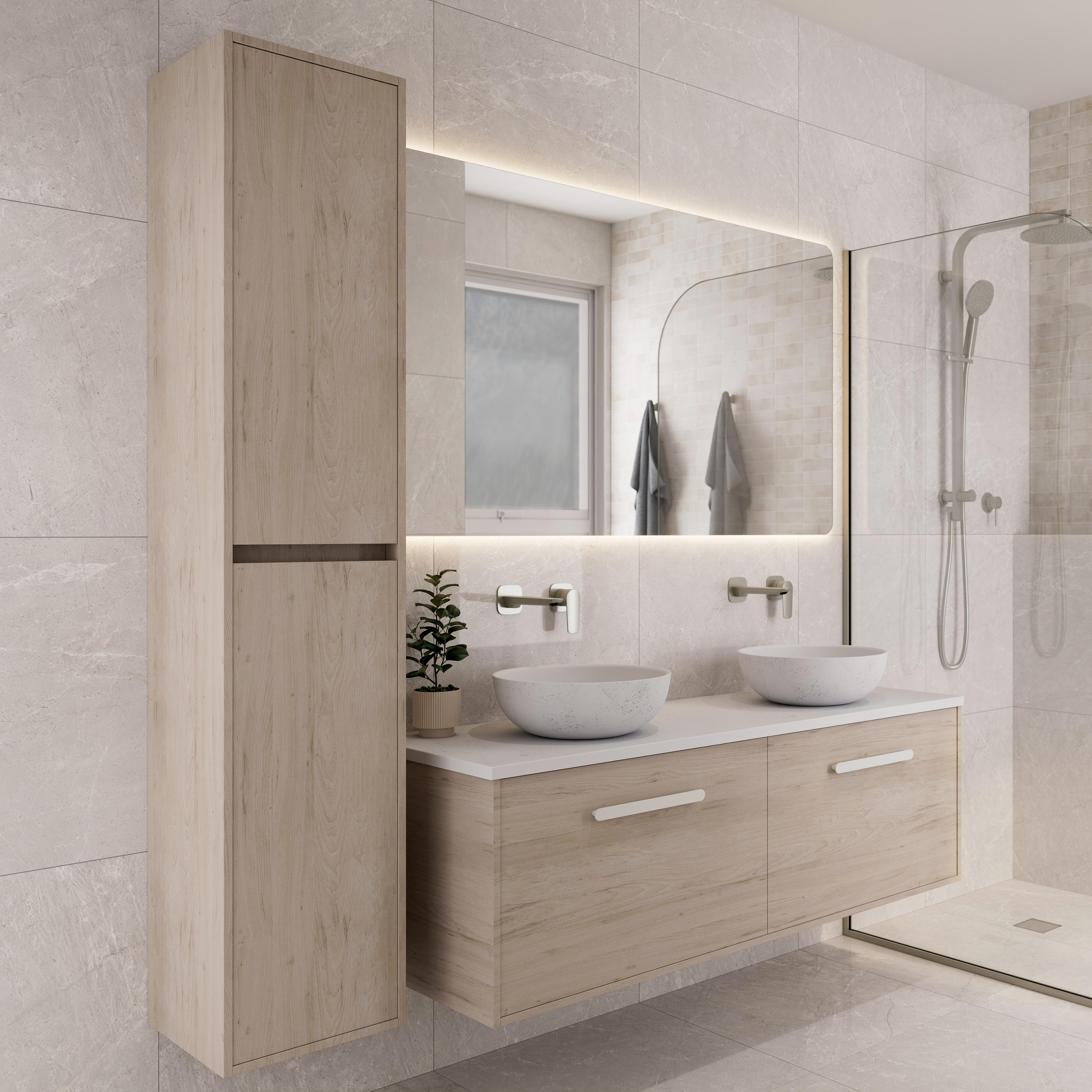 Hako Tall Bathroom Storage Cabinet