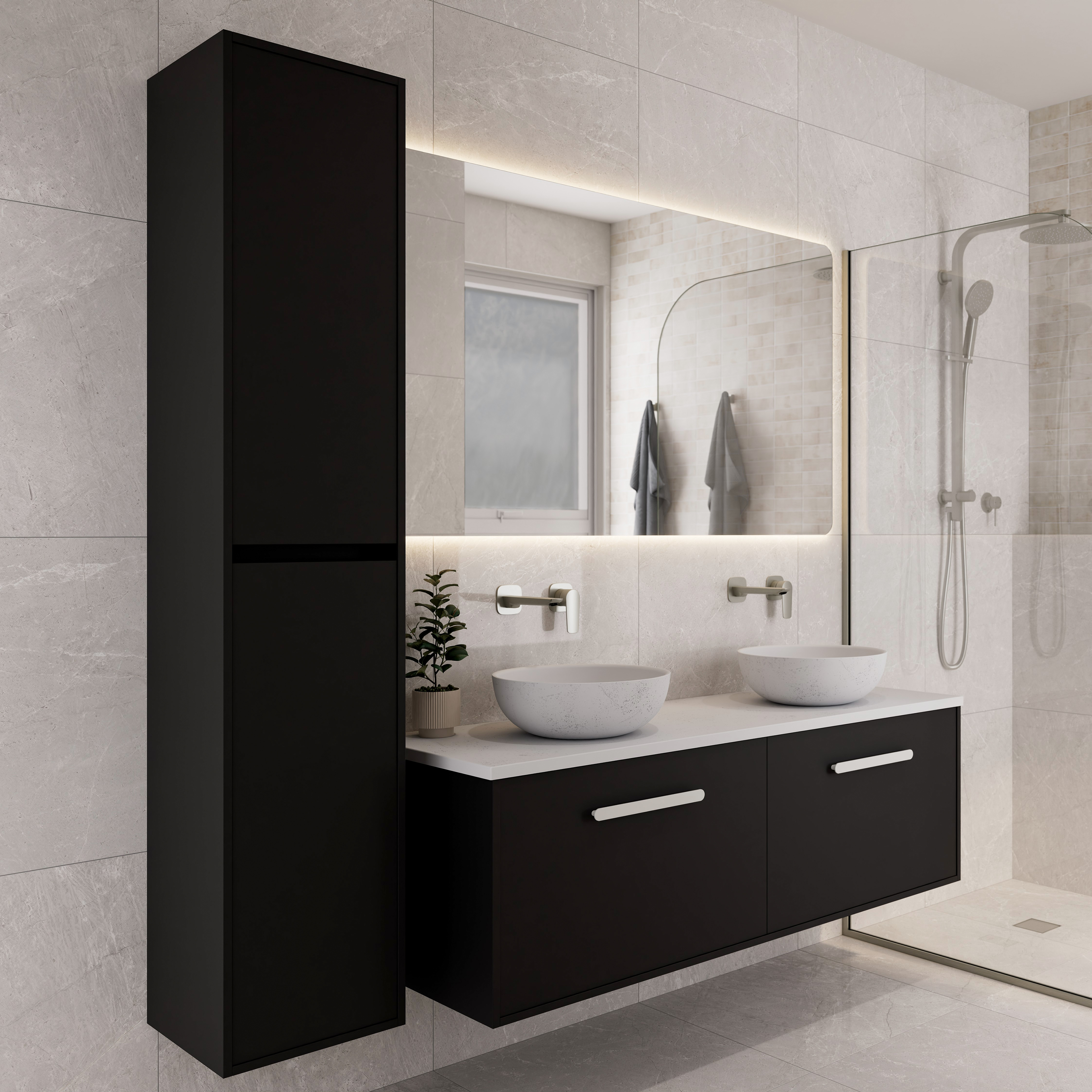 Hako Tall Bathroom Storage Cabinet