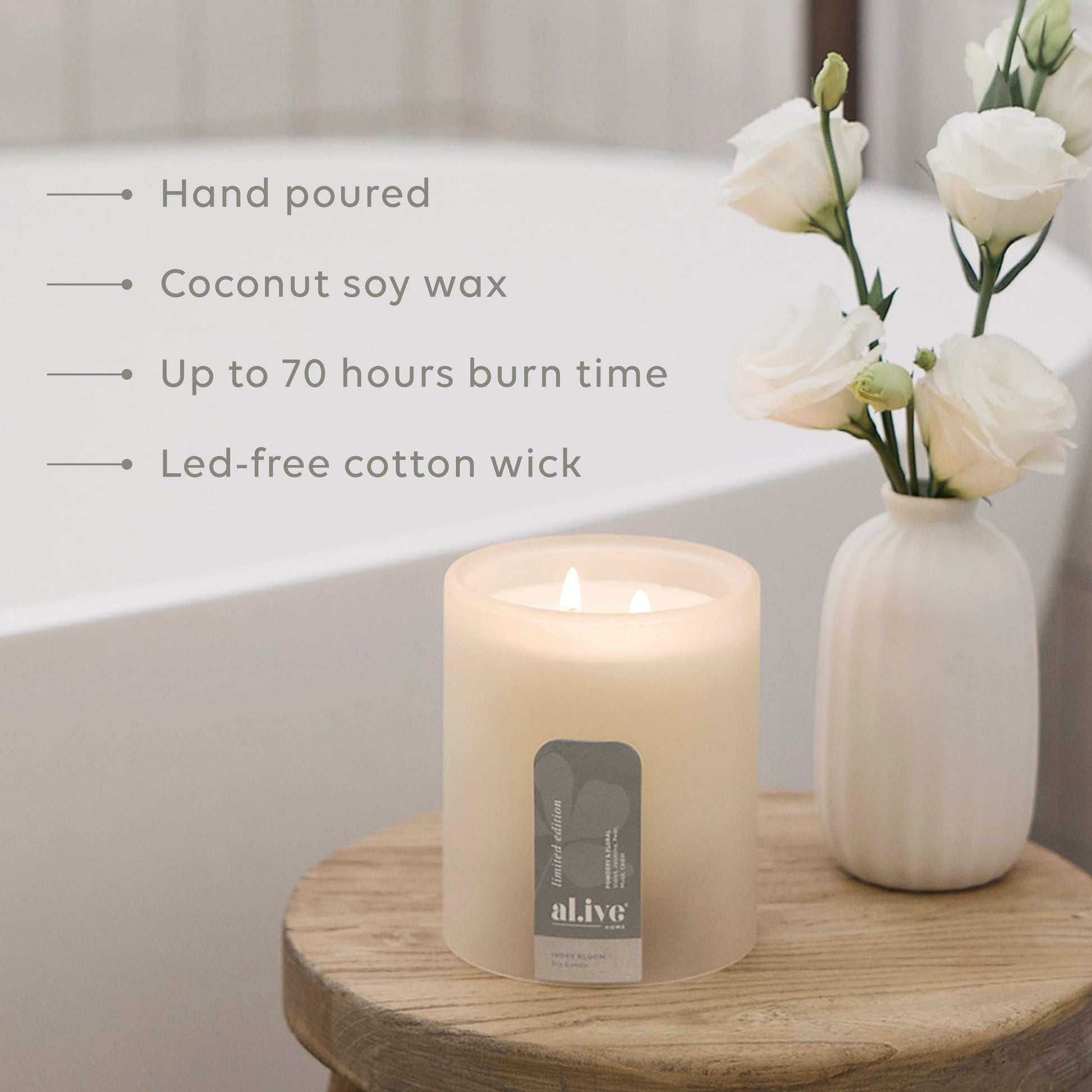 AL.IVE SOY CANDLE - IVORY BLOOM