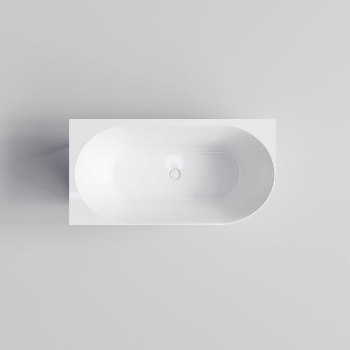 Endura Lineare 1400mm white acrylic corner bath for compact bathrooms