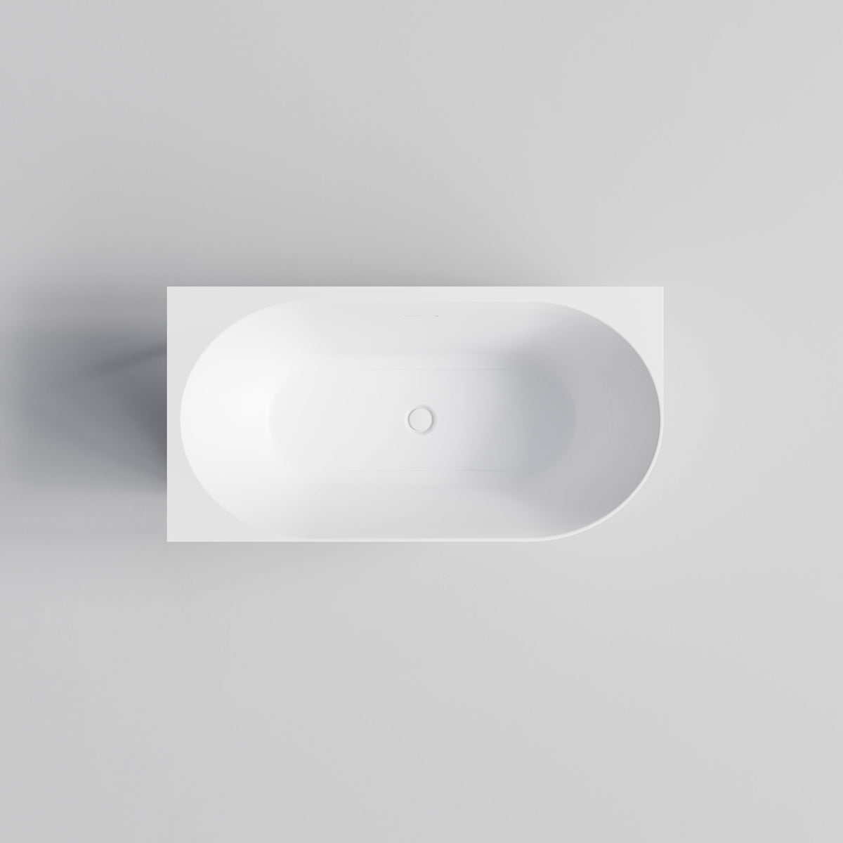 Endura Lineare 1400mm white acrylic corner bath for compact bathrooms