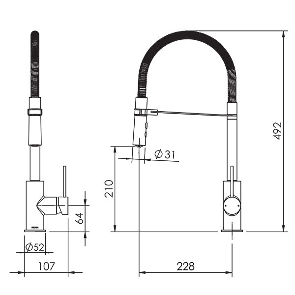 FELTON LINEA SPRING SINK MIXER