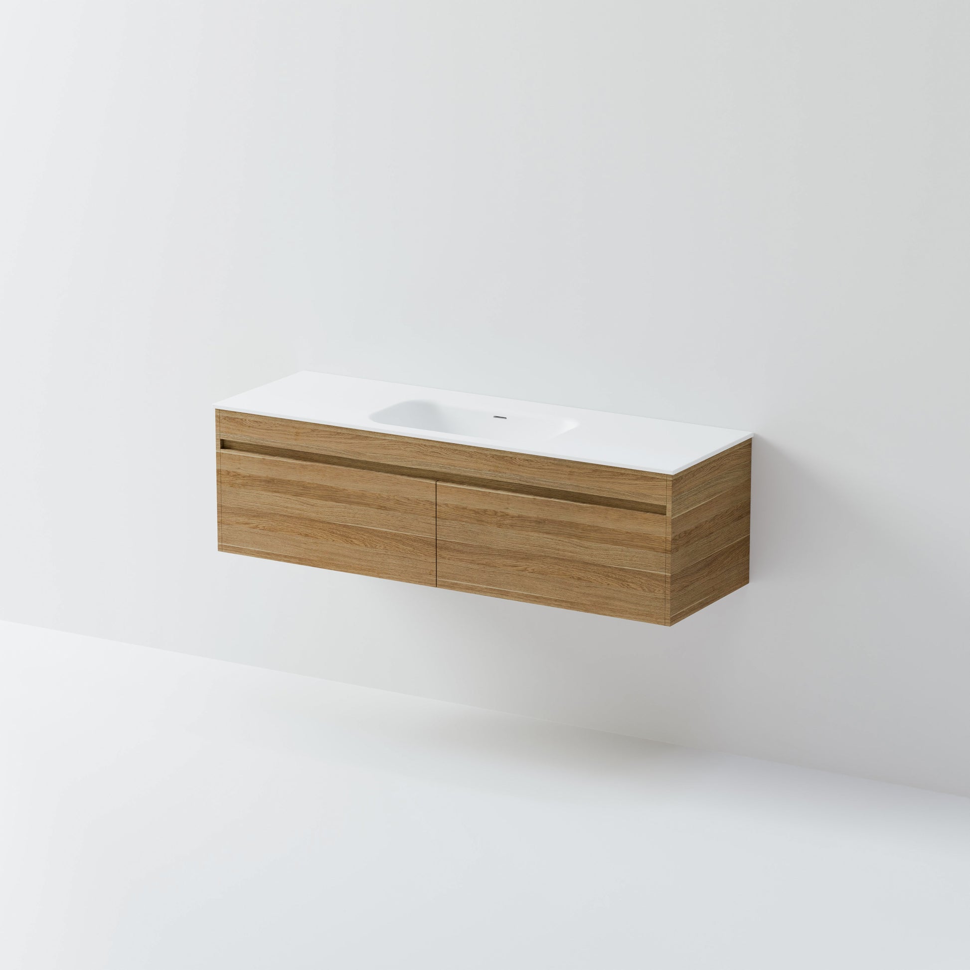 CODE LUXE 1500 WALL HUNG SINGLE BASIN VANITY | 2 DRAWER SIDE BY SIDE