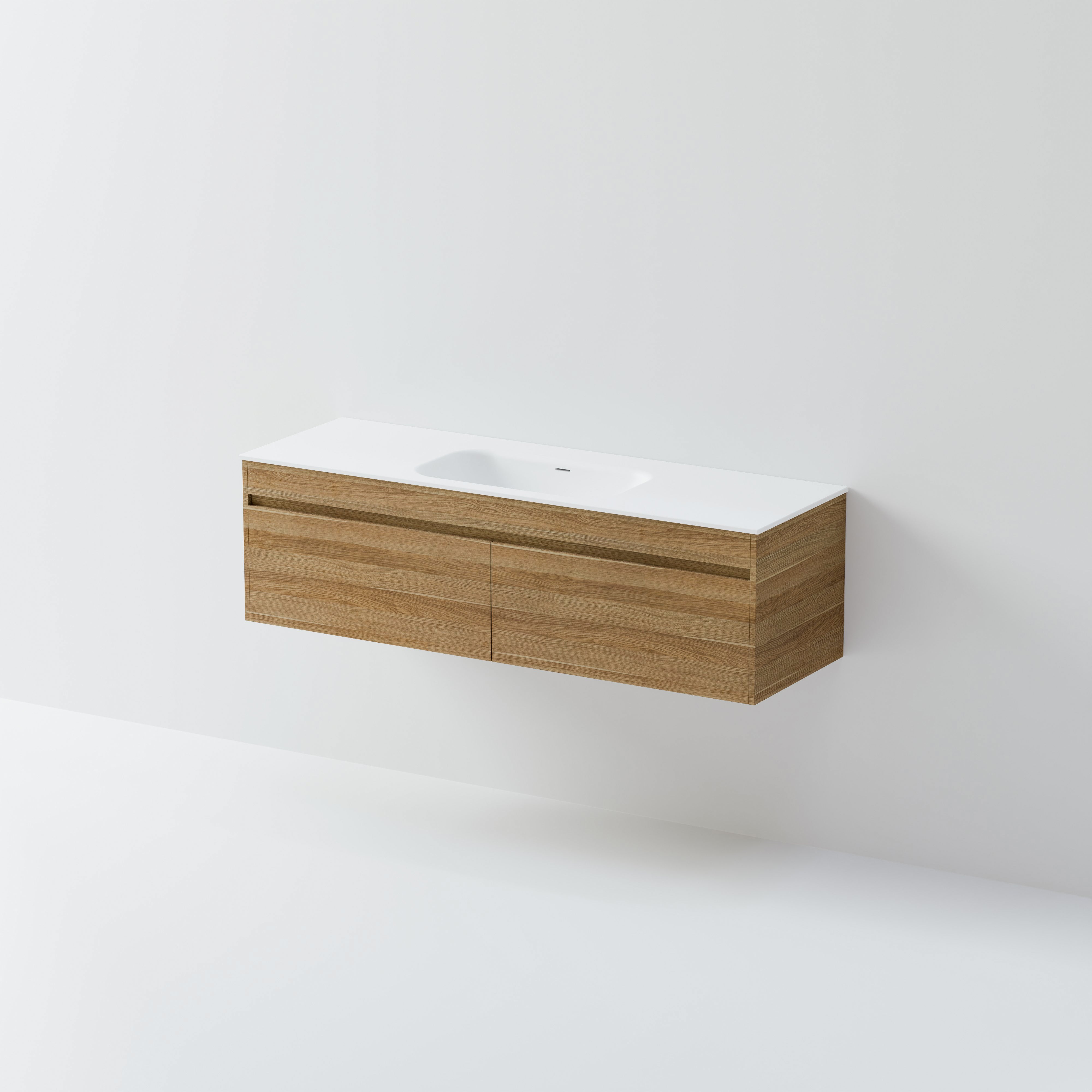 CODE LUXE 1500 WALL HUNG SINGLE BASIN VANITY | 2 DRAWER SIDE BY SIDE