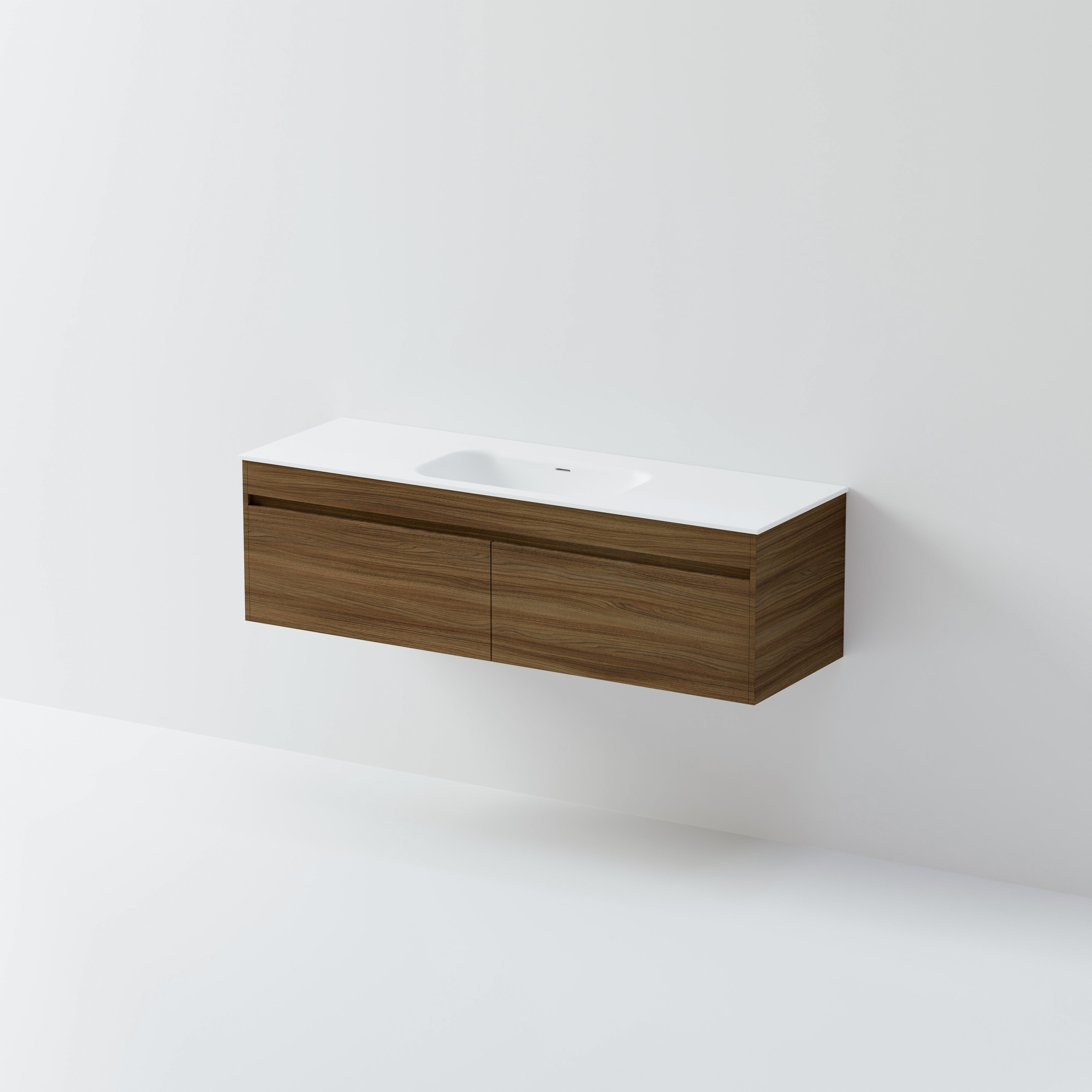 CODE LUXE 1500 WALL HUNG SINGLE BASIN VANITY | 2 DRAWER SIDE BY SIDE