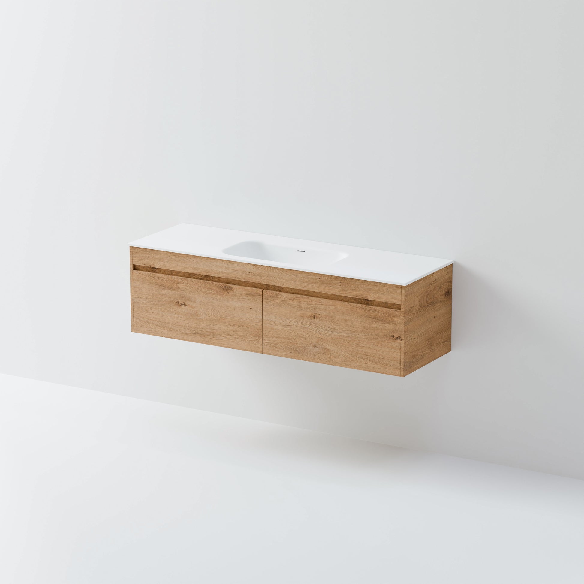 CODE LUXE 1500 WALL HUNG SINGLE BASIN VANITY | 2 DRAWER SIDE BY SIDE