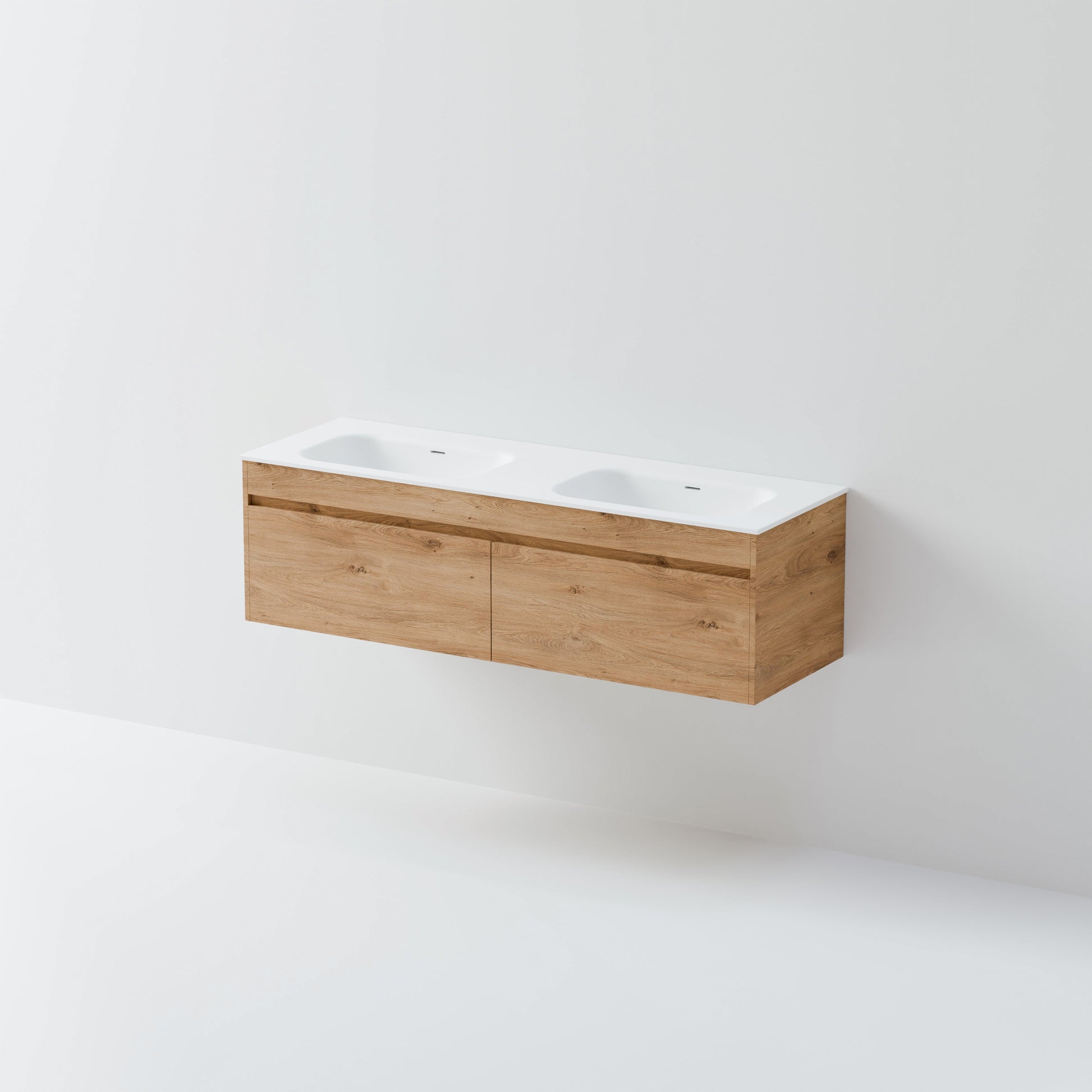 CODE LUXE 1500 WALL HUNG DOUBLE BASIN VANITY | 2 DRAWER SIDE BY SIDE