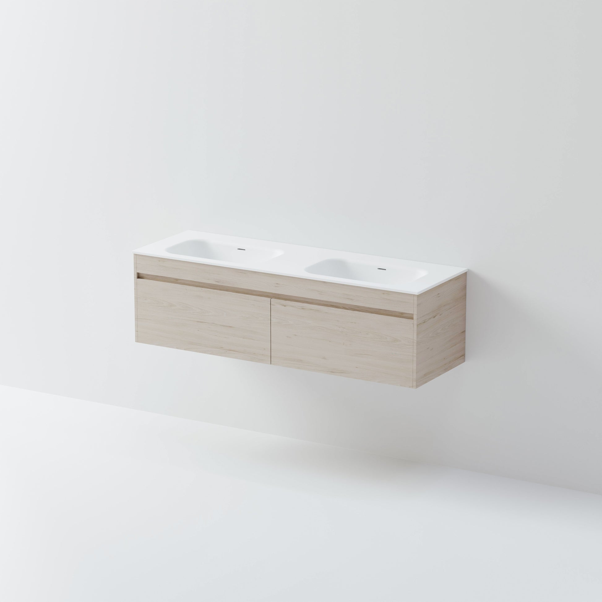 CODE LUXE 1500 WALL HUNG DOUBLE BASIN VANITY | 2 DRAWER SIDE BY SIDE