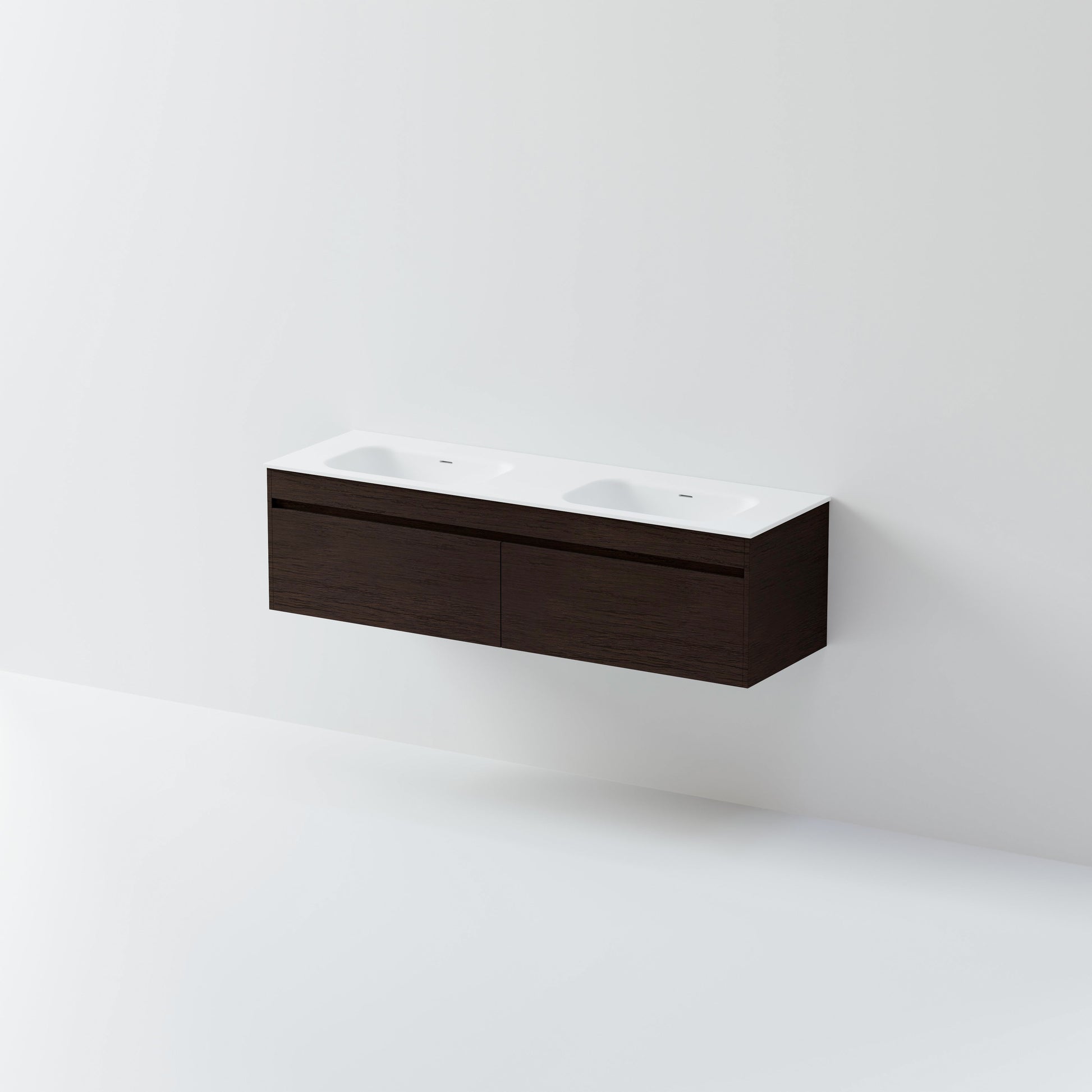 CODE LUXE 1800 WALL HUNG DOUBLE BASIN VANITY | 2 DRAWER SIDE BY SIDE