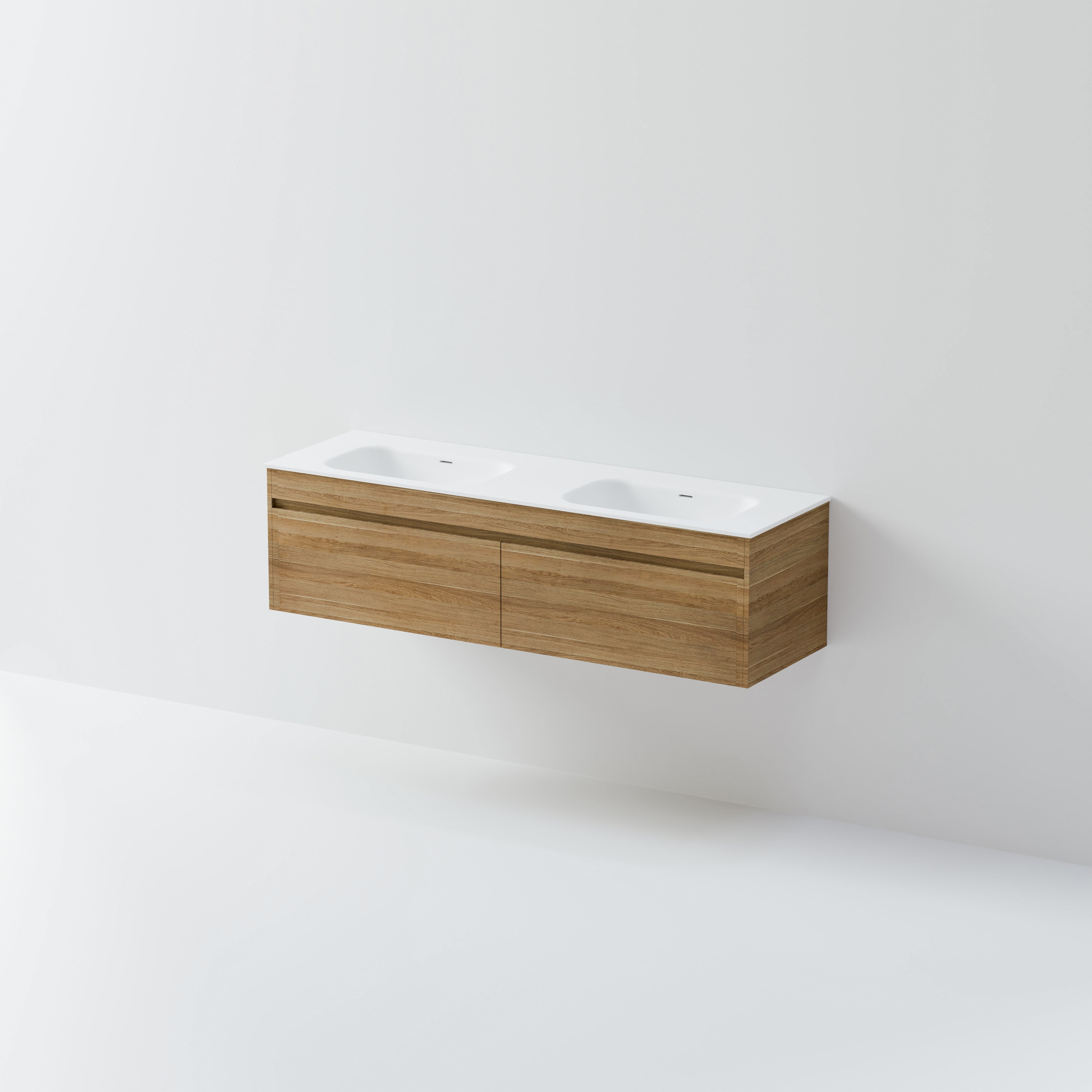 CODE LUXE 1800 WALL HUNG DOUBLE BASIN VANITY | 2 DRAWER SIDE BY SIDE