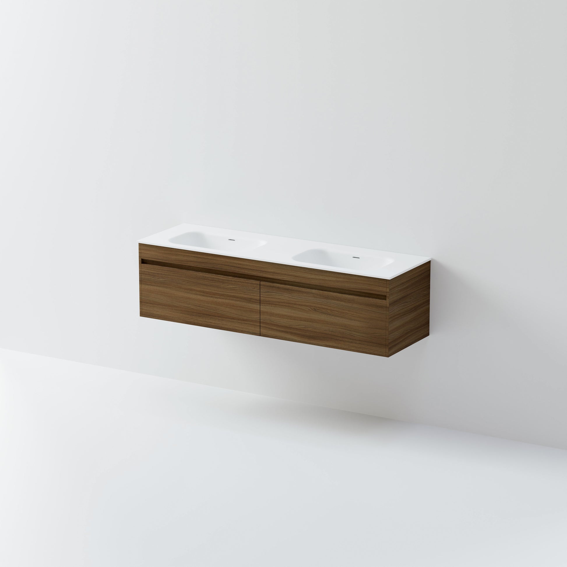 CODE LUXE 1800 WALL HUNG DOUBLE BASIN VANITY | 2 DRAWER SIDE BY SIDE