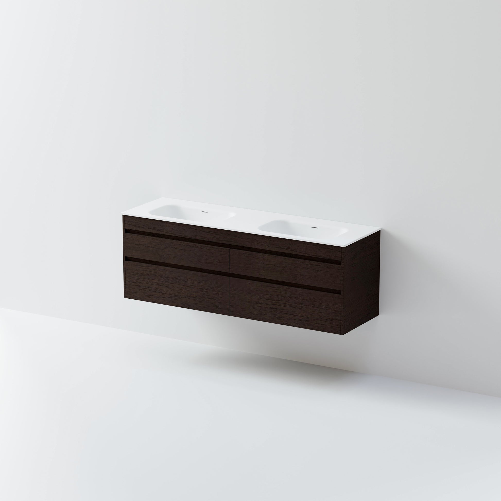 CODE LUXE 1800 WALL HUNG DOUBLE BASIN VANITY | 4 DRAWER SIDE BY SIDE