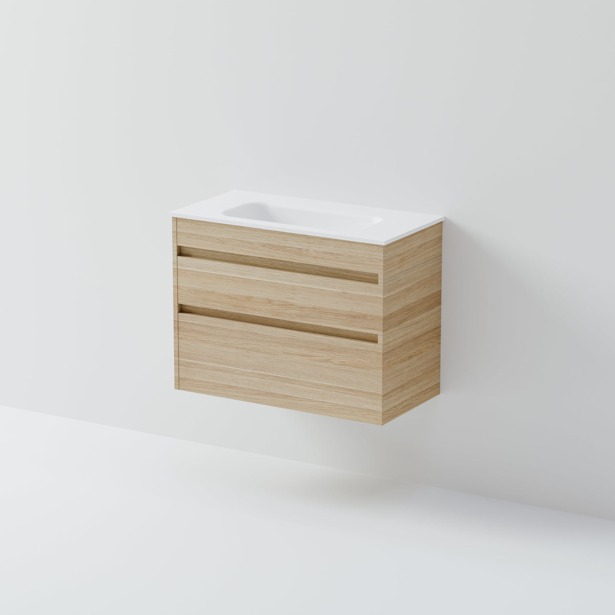 Luxe 750 Slim Wall Hung Vanity |  2 Drawer