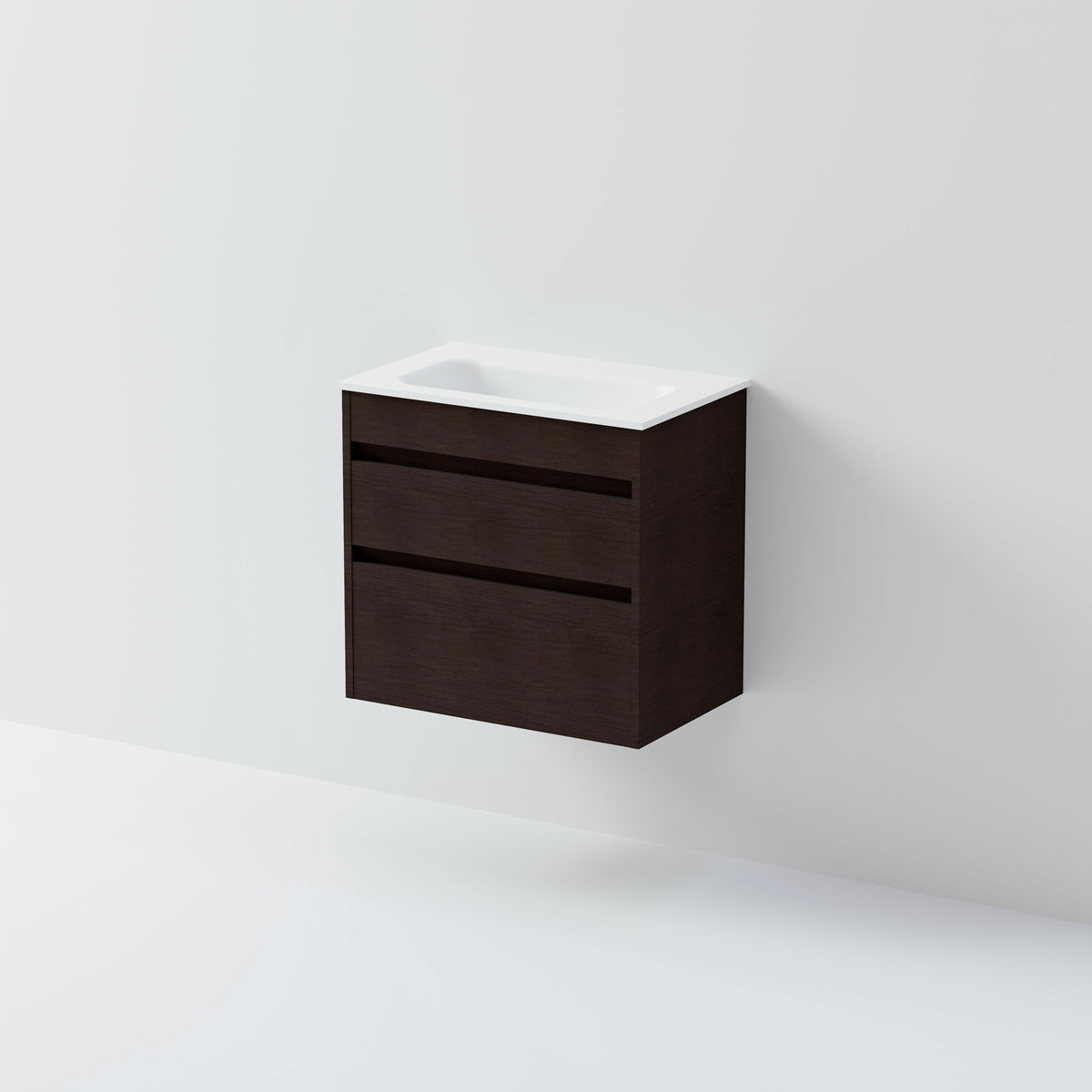 Luxe 600 Slim Wall Hung Vanity |  2 Drawer